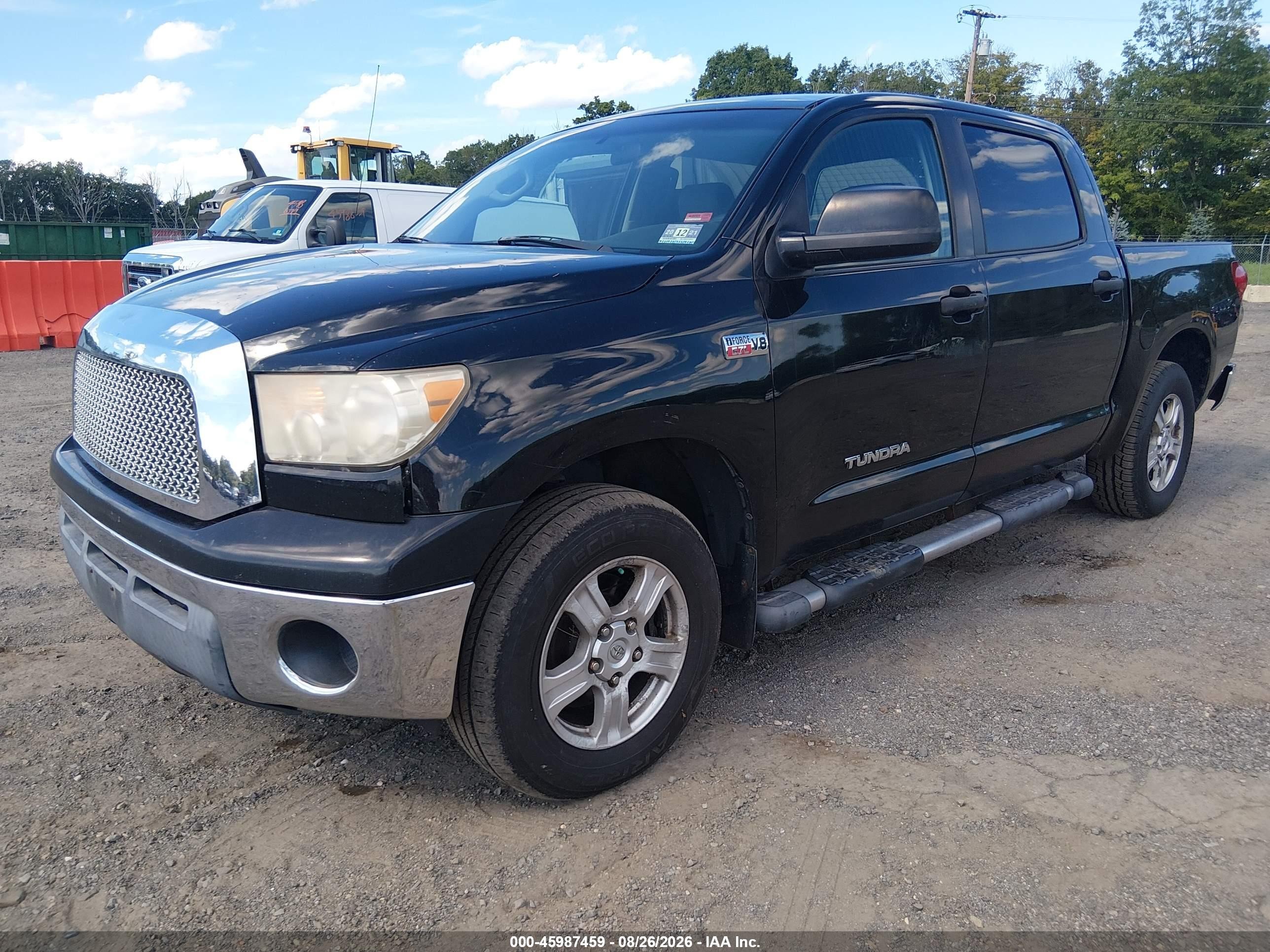 2008 Toyota Tundra Base 5.7l V8 Черный vin: 5TBDV54128S518972