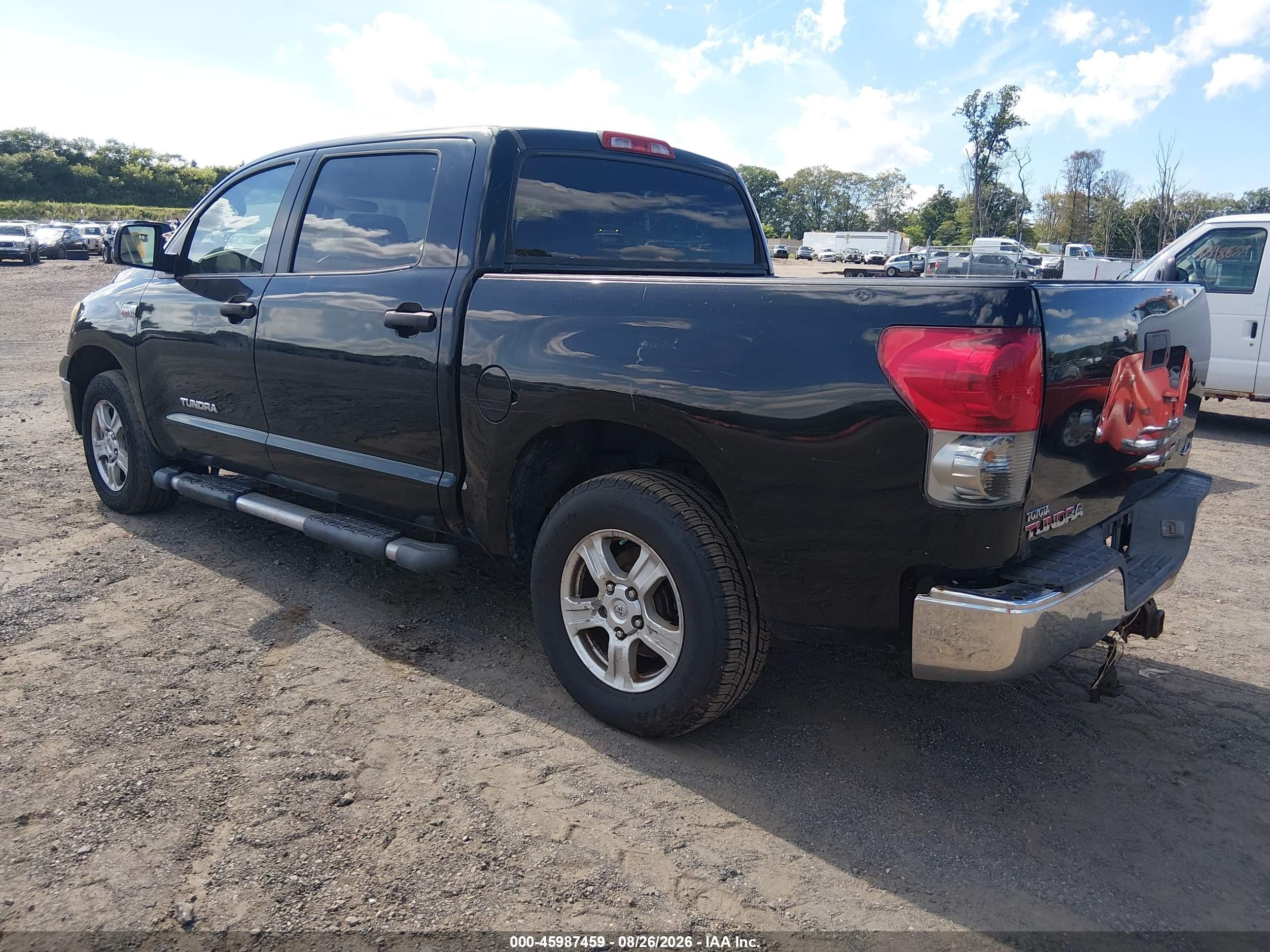 2008 Toyota Tundra Base 5.7l V8 Черный vin: 5TBDV54128S518972