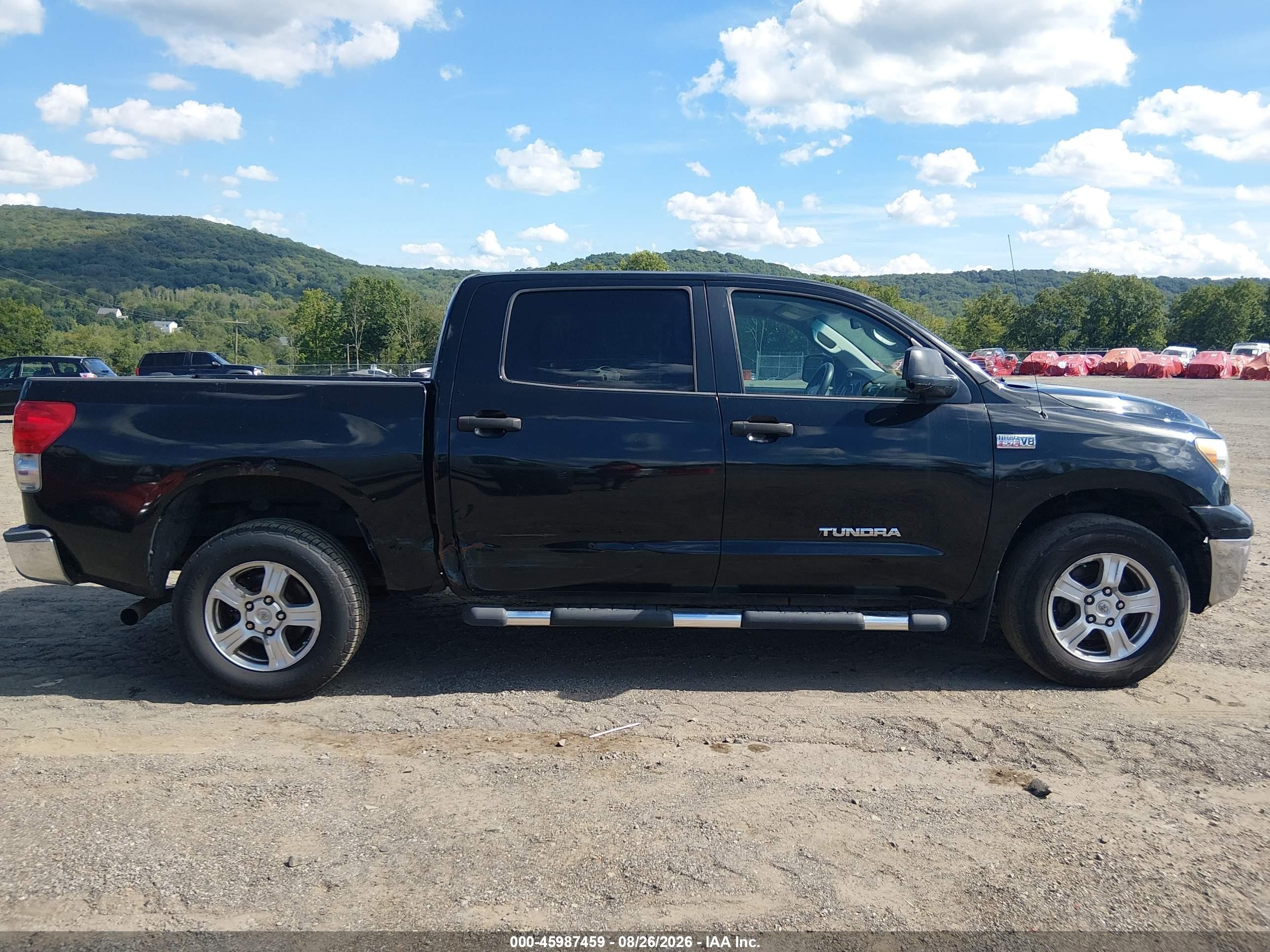 2008 Toyota Tundra Base 5.7l V8 Черный vin: 5TBDV54128S518972