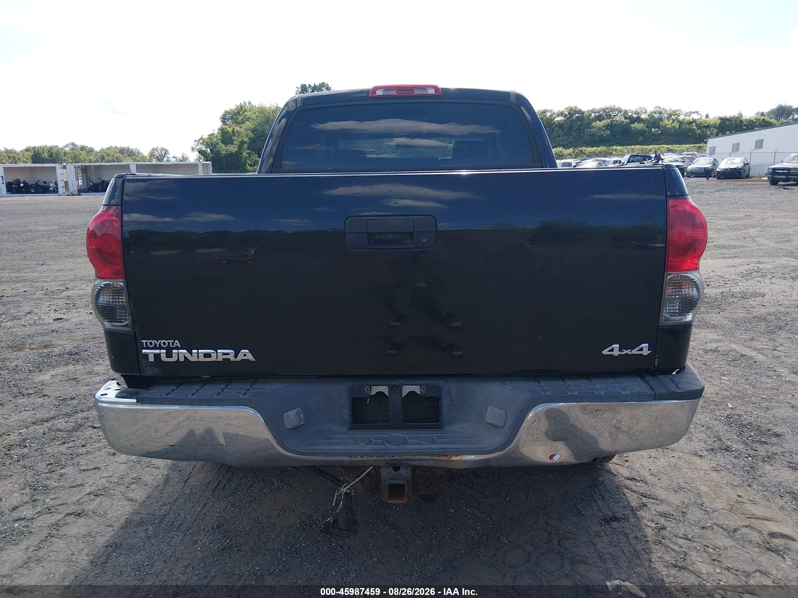 2008 Toyota Tundra Base 5.7l V8 Черный vin: 5TBDV54128S518972