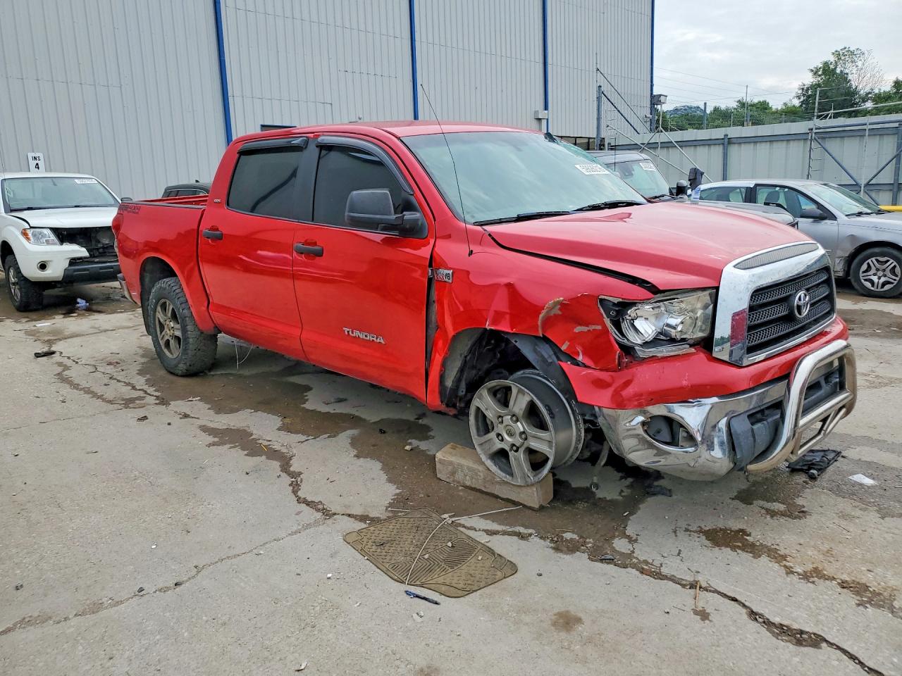 2007 Toyota Tundra Crewmax Sr5 Red vin: 5TBDV54137S467514