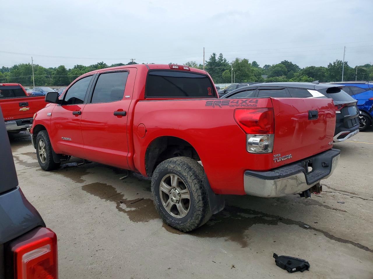 2007 Toyota Tundra Crewmax Sr5 Red vin: 5TBDV54137S467514