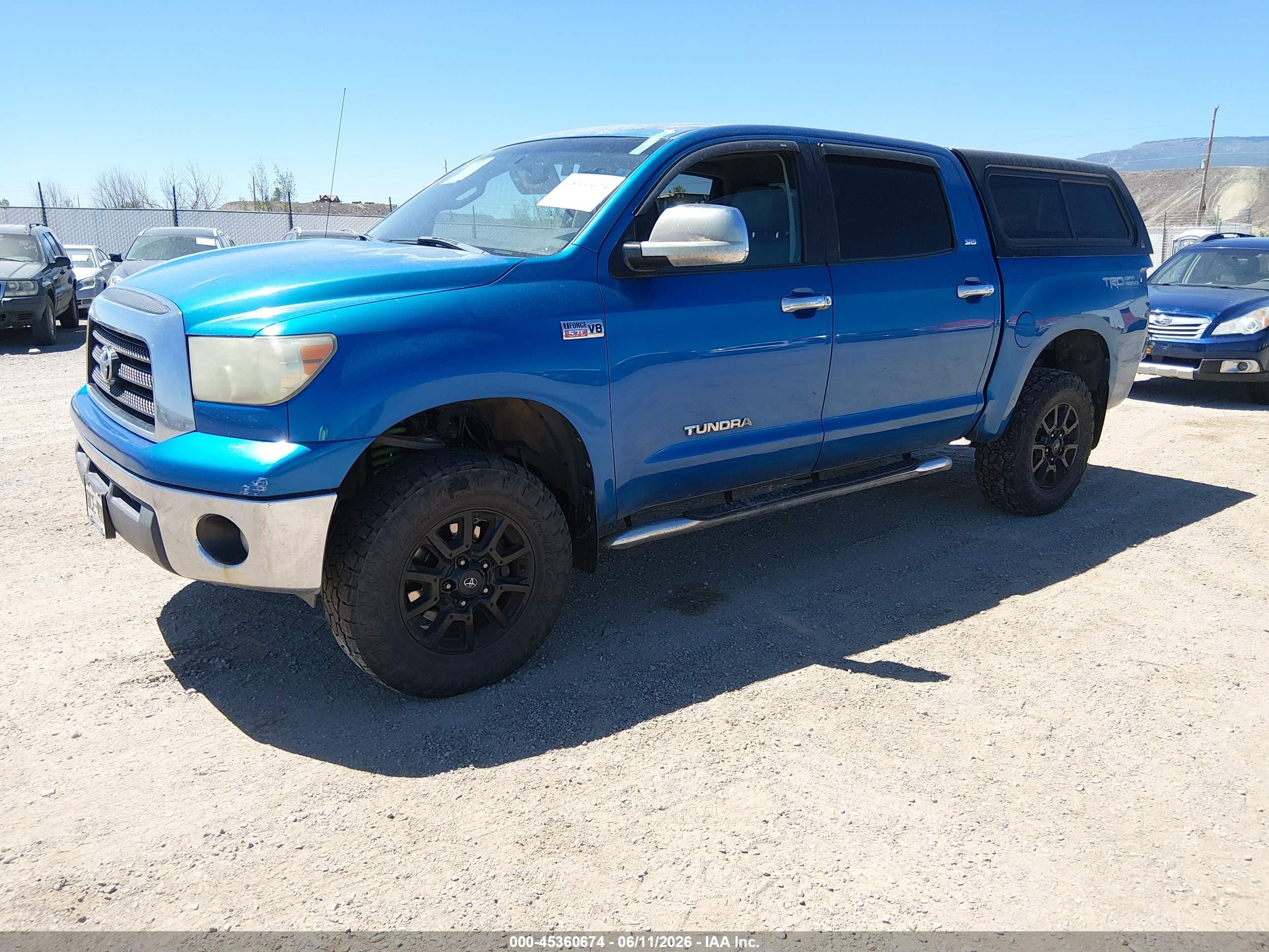 2007 Toyota Tundra Sr5 5.7l V8 Синий vin: 5TBDV54137S473863