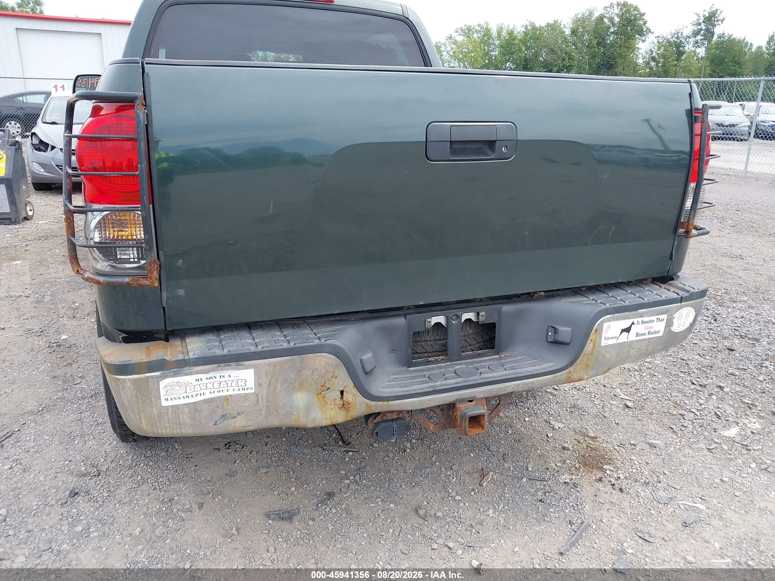 2007 Toyota Tundra Sr5 5.7l V8 Green vin: 5TBDV54137S481817