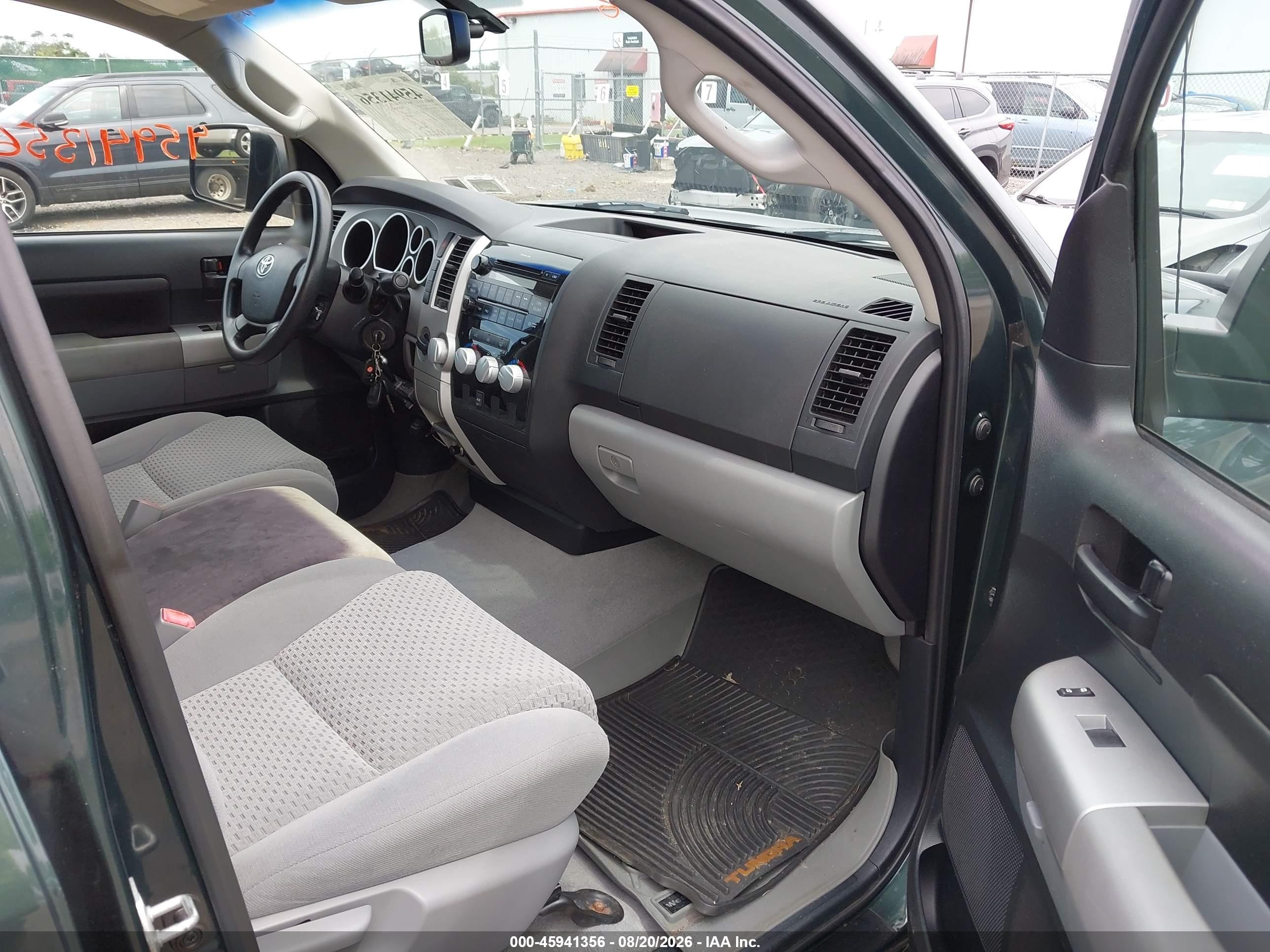 2007 Toyota Tundra Sr5 5.7l V8 Green vin: 5TBDV54137S481817