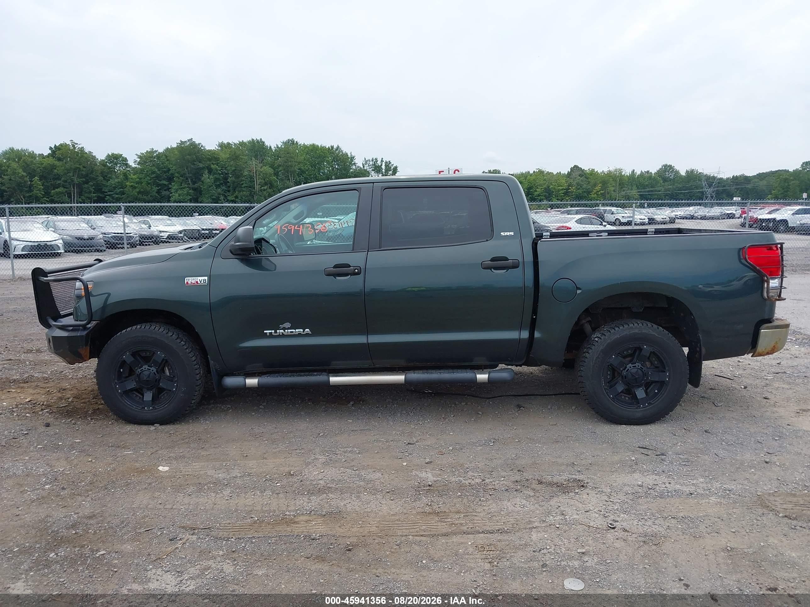 2007 Toyota Tundra Sr5 5.7l V8 Green vin: 5TBDV54137S481817