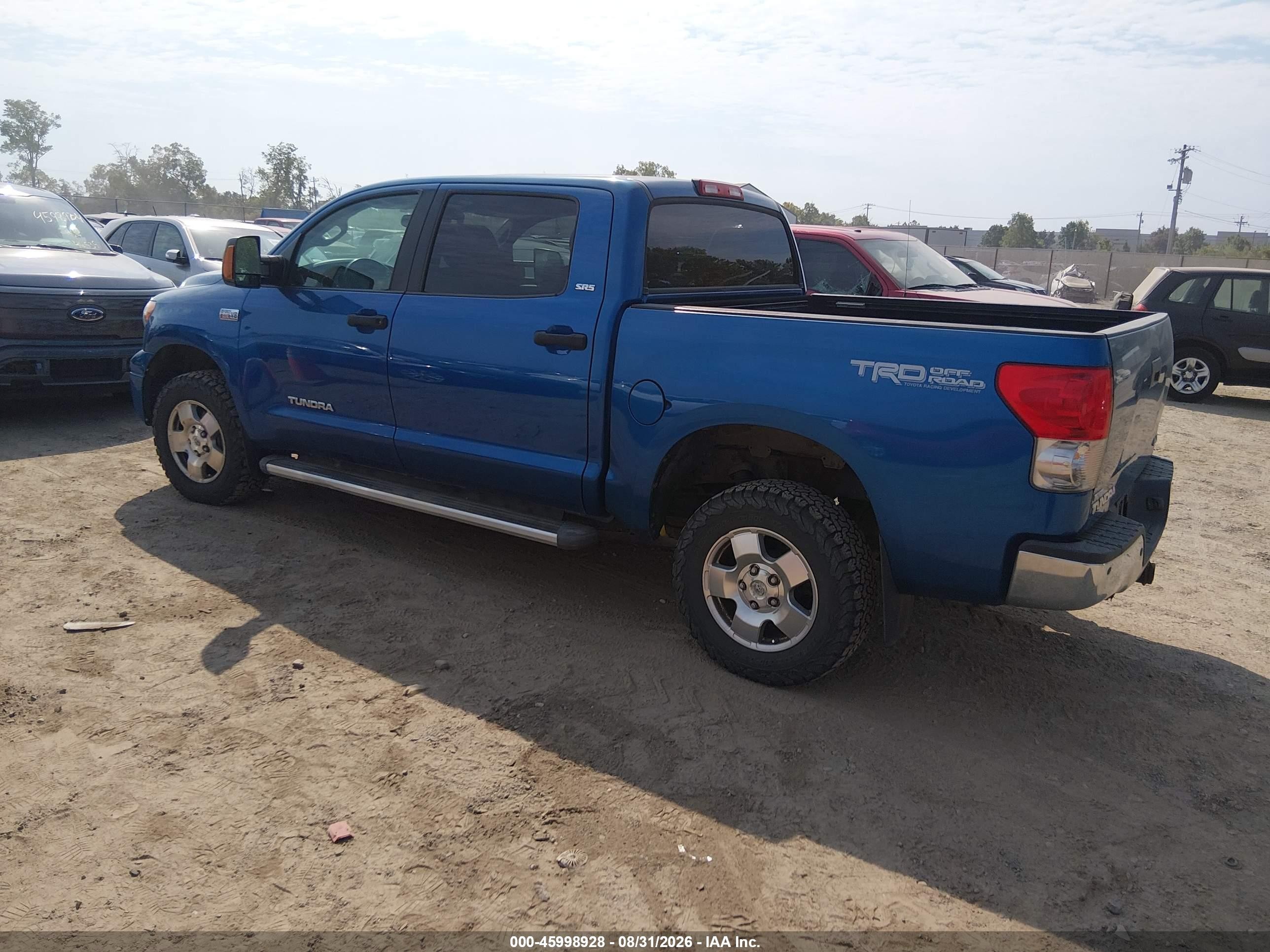 2007 Toyota Tundra Sr5 5.7l V8 Blue vin: 5TBDV54177S463045
