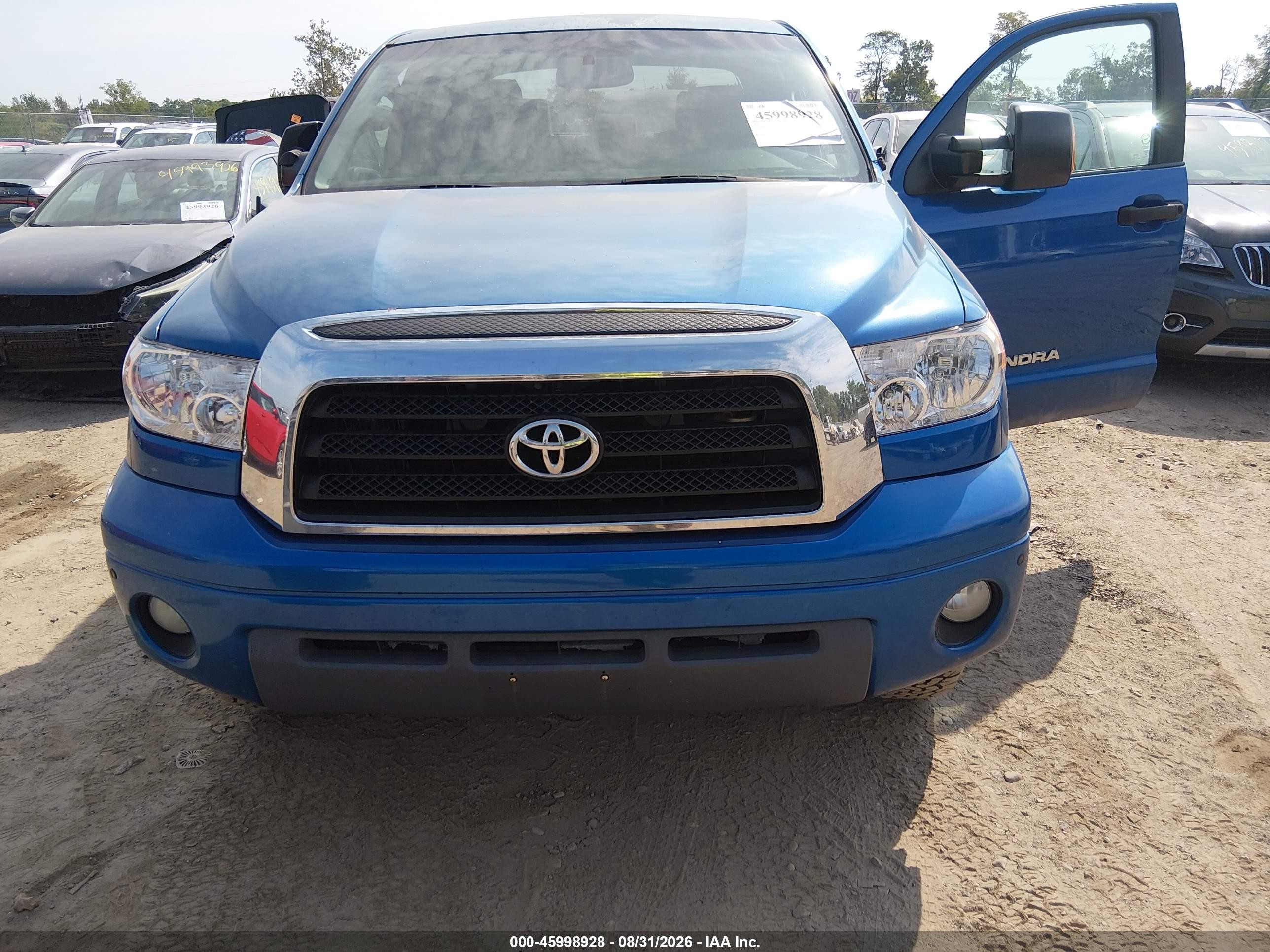 2007 Toyota Tundra Sr5 5.7l V8 Blue vin: 5TBDV54177S463045