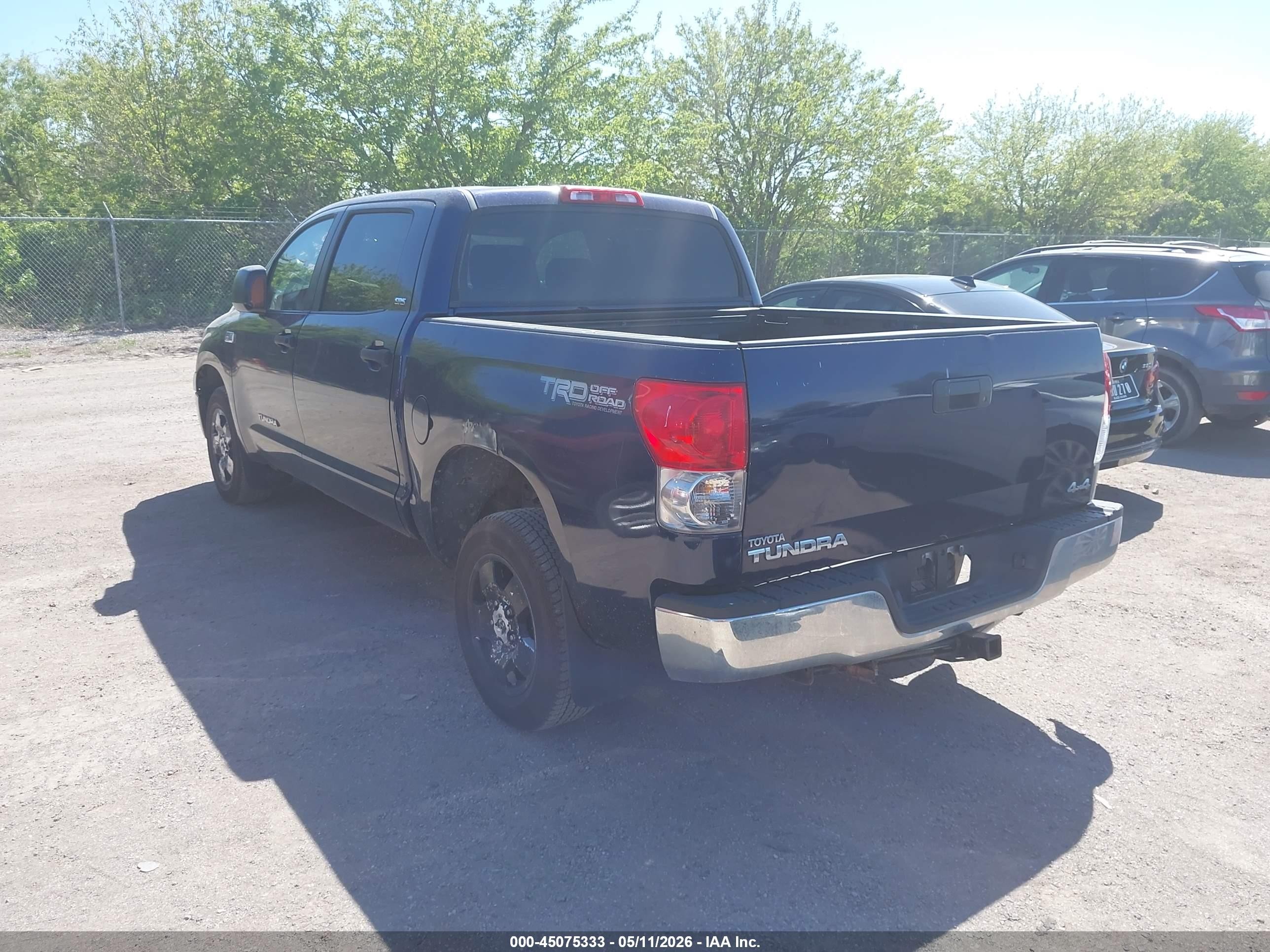 2007 Toyota Tundra Sr5 5.7l V8 Blue vin: 5TBDV54187S462017