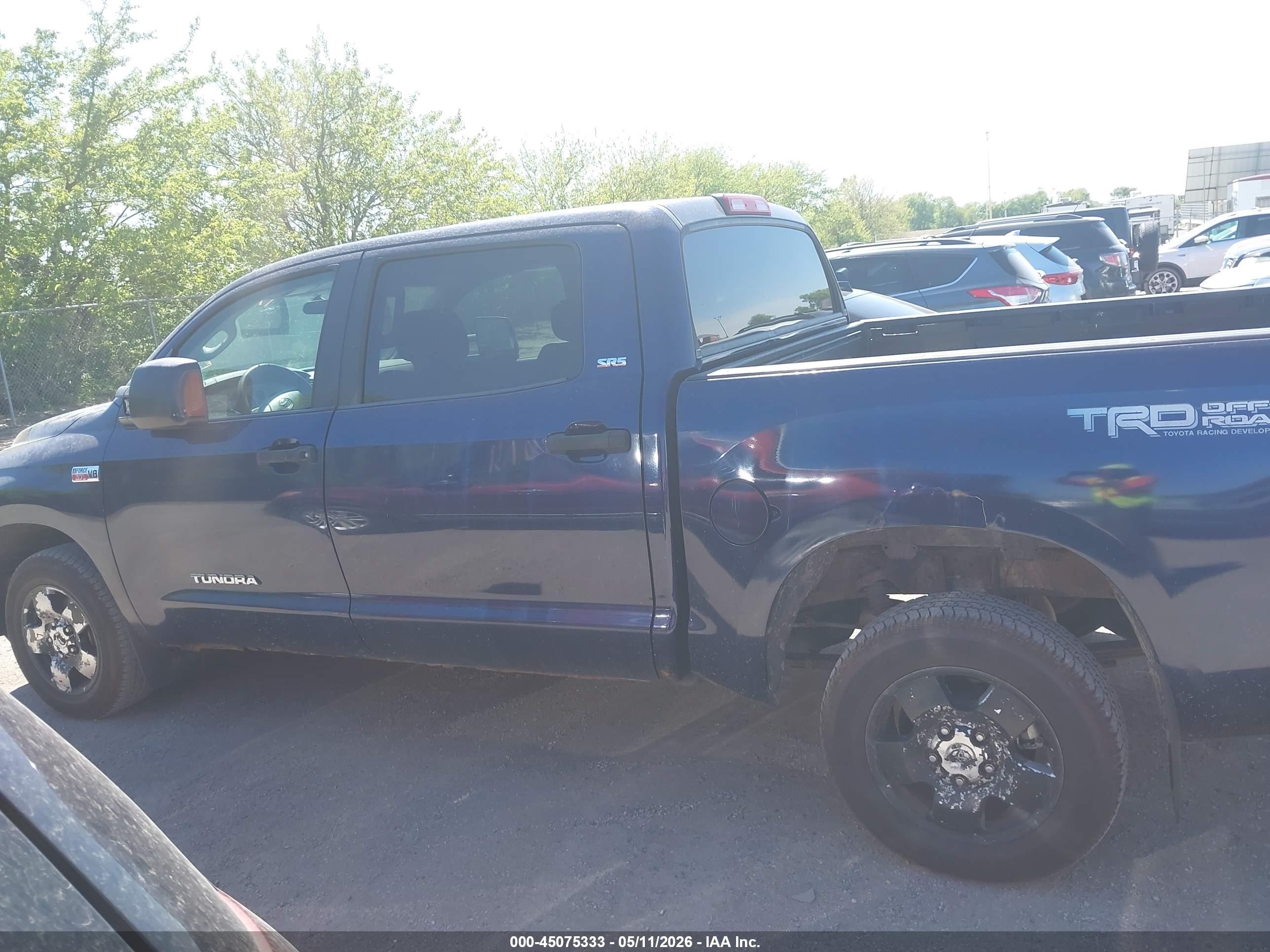 2007 Toyota Tundra Sr5 5.7l V8 Blue vin: 5TBDV54187S462017