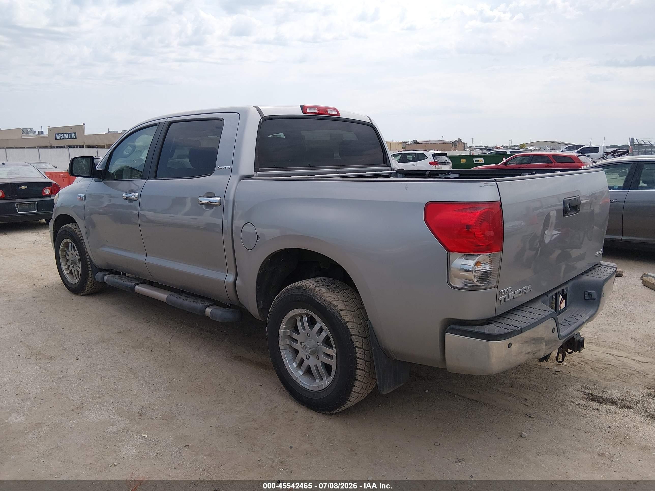 2008 Toyota Tundra Limited 5.7l V8 Silver vin: 5TBDV58118S520576
