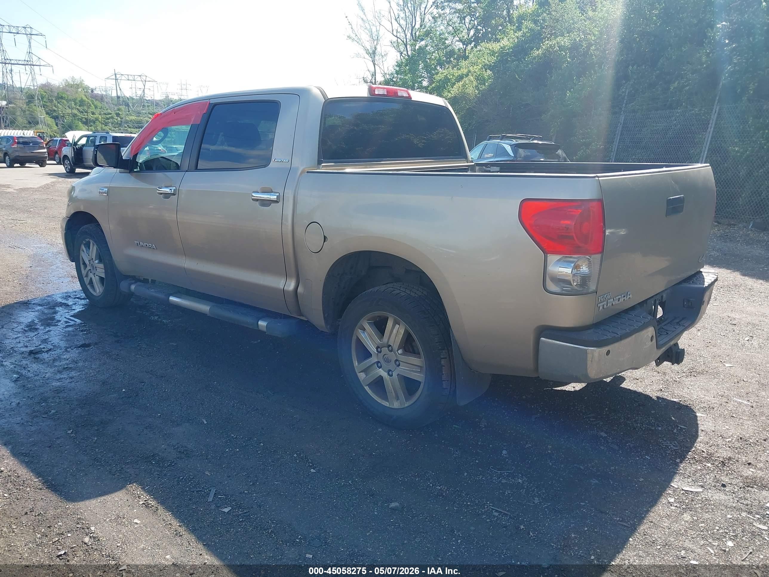 2008 Toyota Tundra Limited 5.7l V8 Gold vin: 5TBDV58148S521799