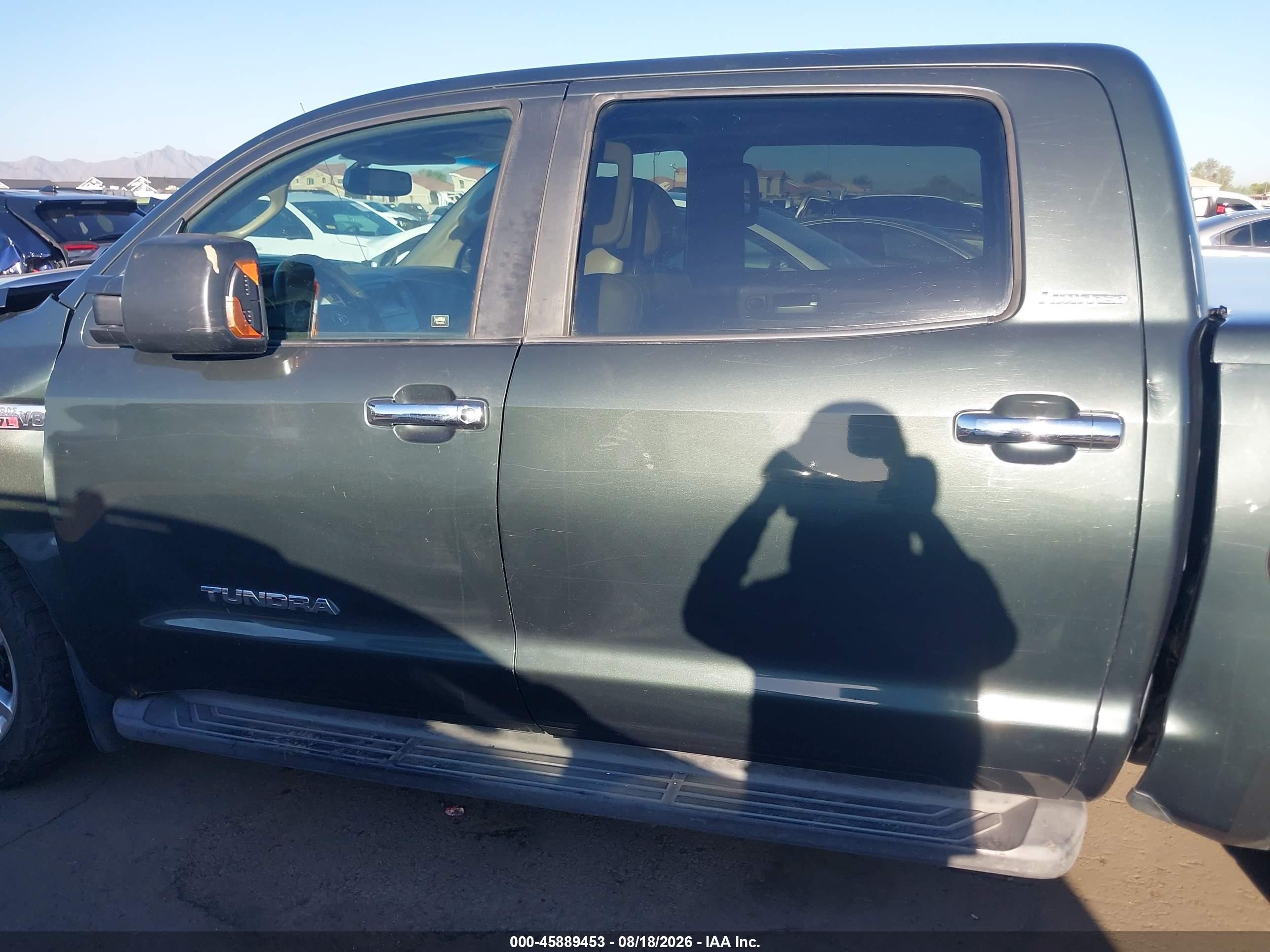 2007 Toyota Tundra Limited 5.7l V8 Green vin: 5TBDV58167S468103