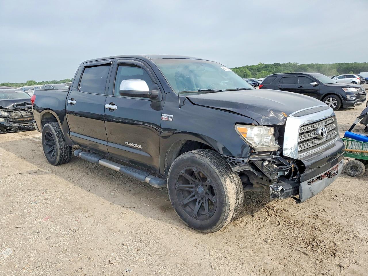2007 Toyota Tundra Crewmax Limited Black vin: 5TBDV58177S463797