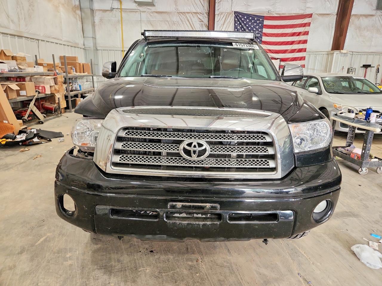 2007 Toyota Tundra Crewmax Limited Black vin: 5TBDV58187S468314