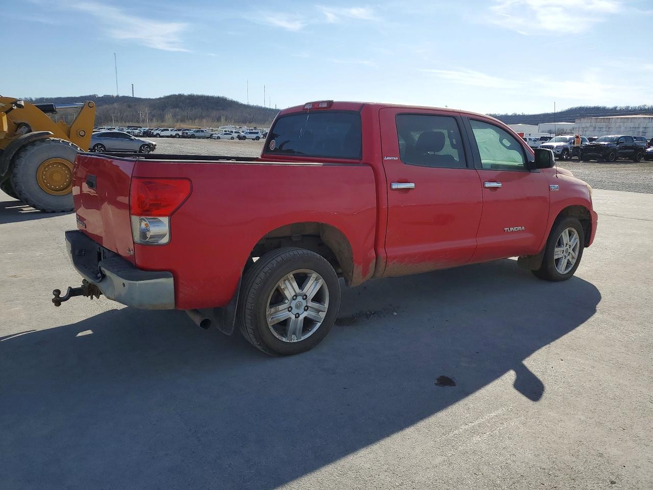 2007 Toyota Tundra Crewmax Limited Красный vin: 5TBDV581X7S478150
