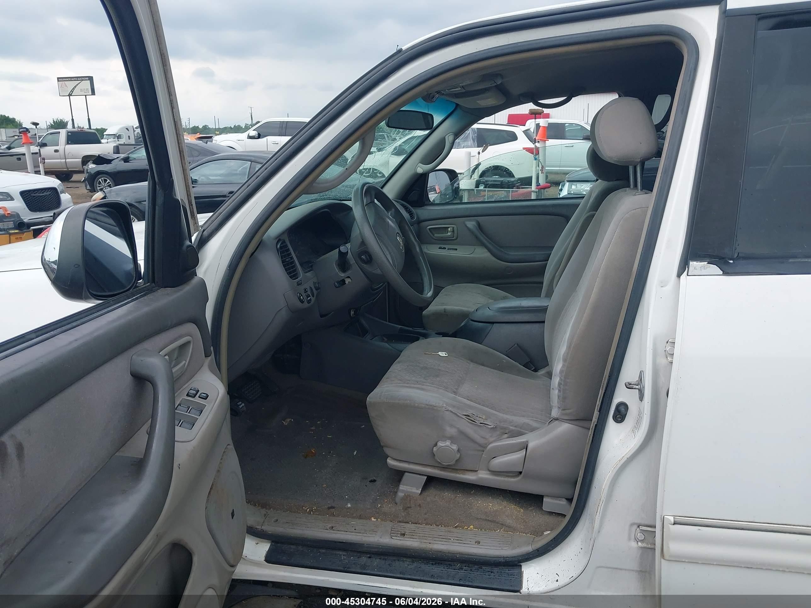 2004 Toyota Tundra Sr5 V8 White vin: 5TBET34114S442959