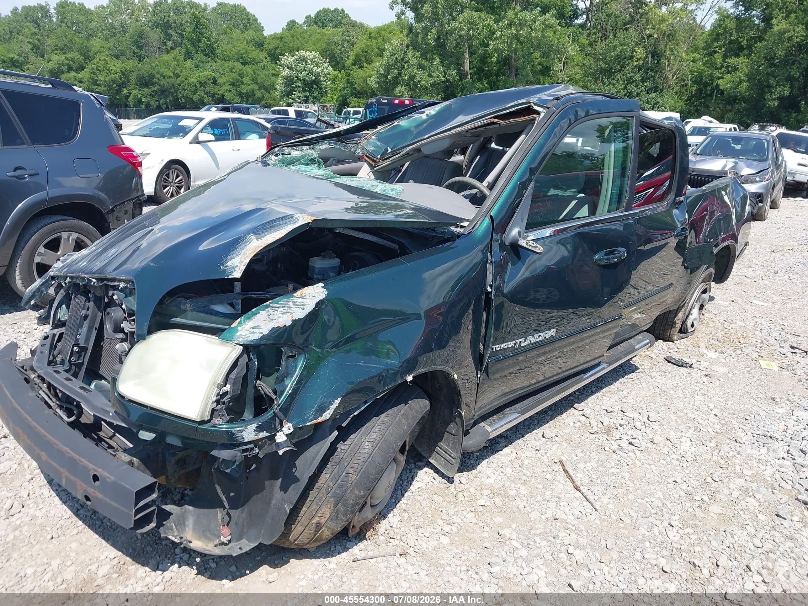 2004 Toyota Tundra Sr5 V8 Green vin: 5TBET34124S441271