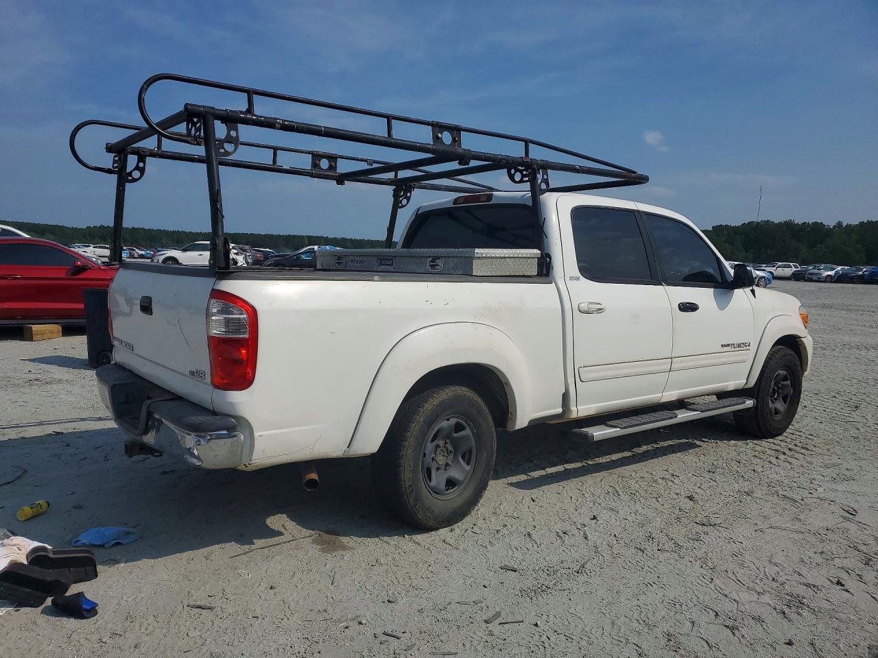 2006 Toyota Tundra Double Cab Sr5 White vin: 5TBET34126S533905