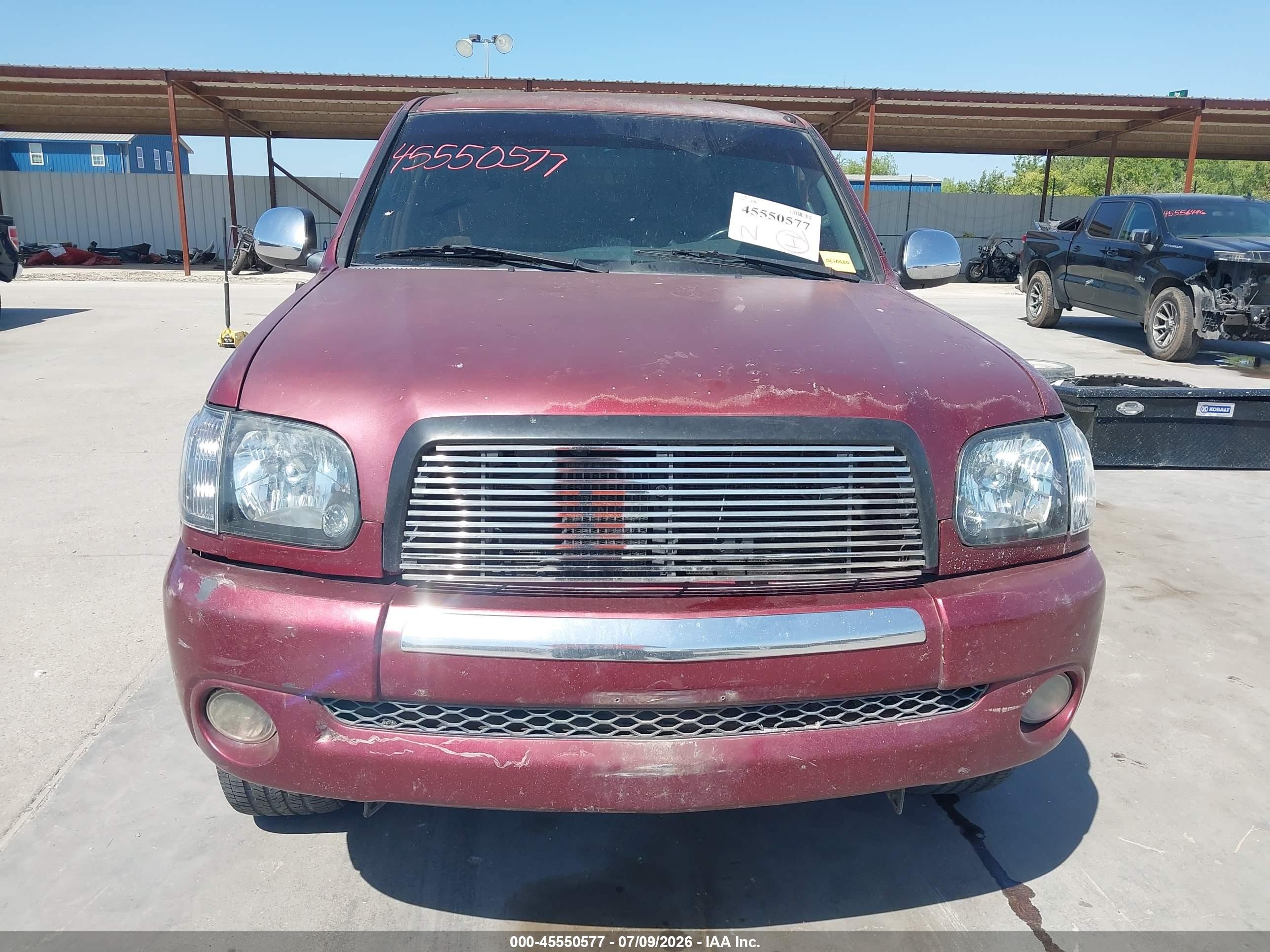 2005 Toyota Tundra Sr5 V8 Burgundy vin: 5TBET34135S485040