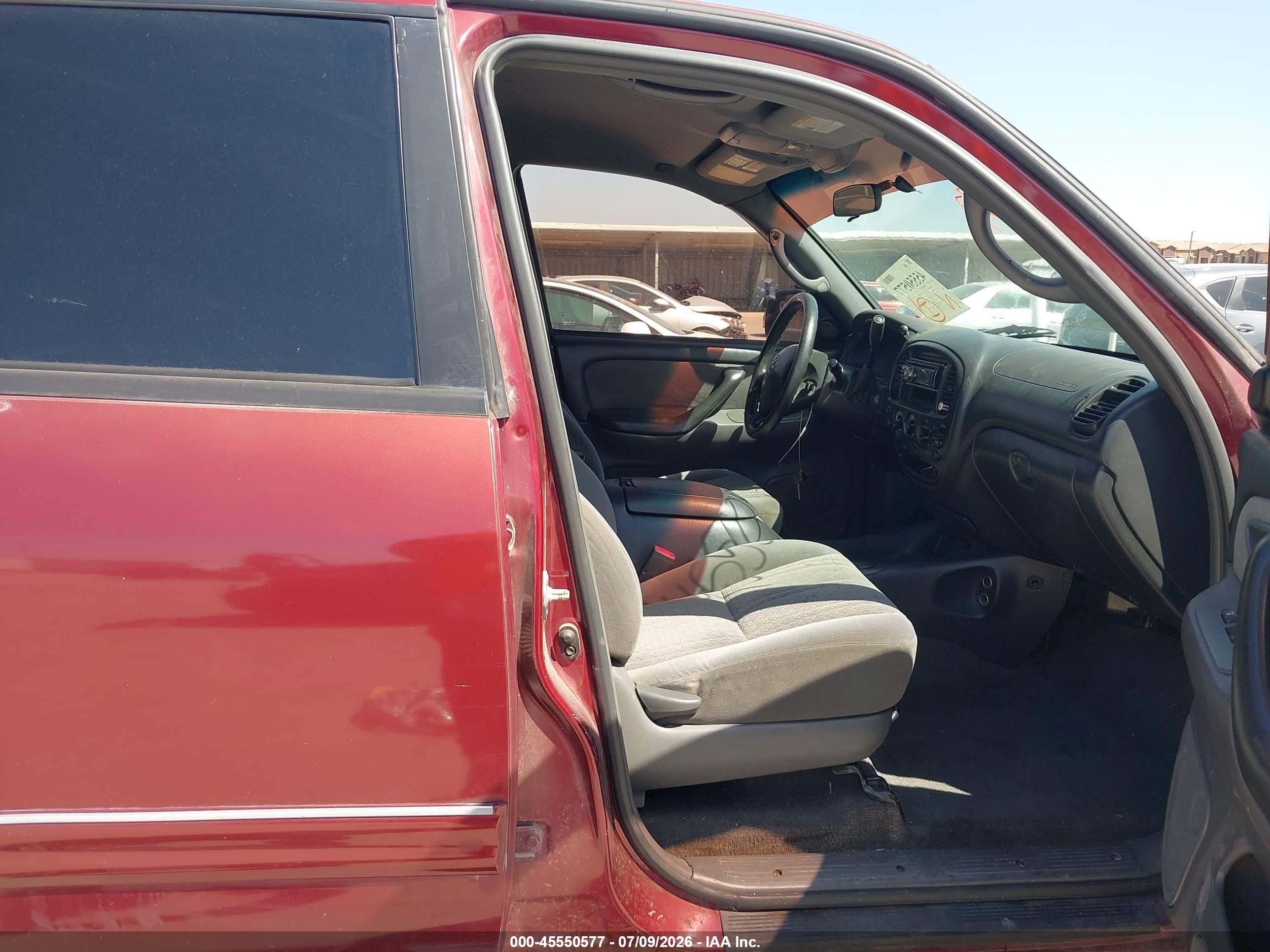 2005 Toyota Tundra Sr5 V8 Burgundy vin: 5TBET34135S485040