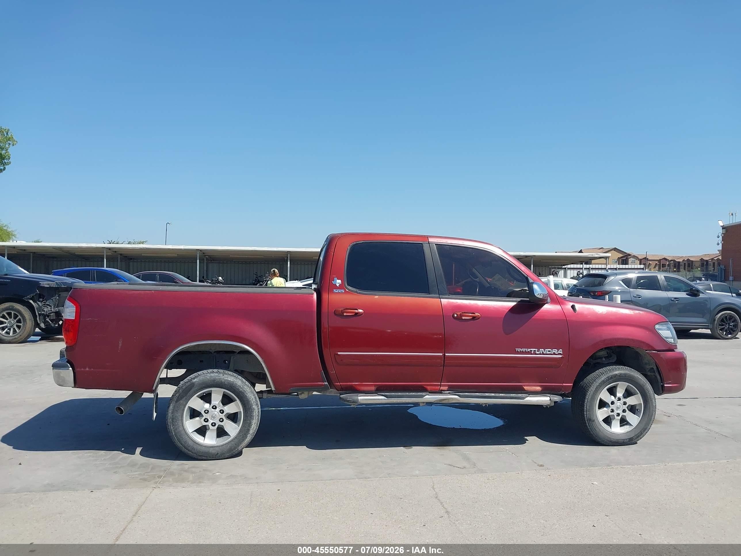 2005 Toyota Tundra Sr5 V8 Burgundy vin: 5TBET34135S485040