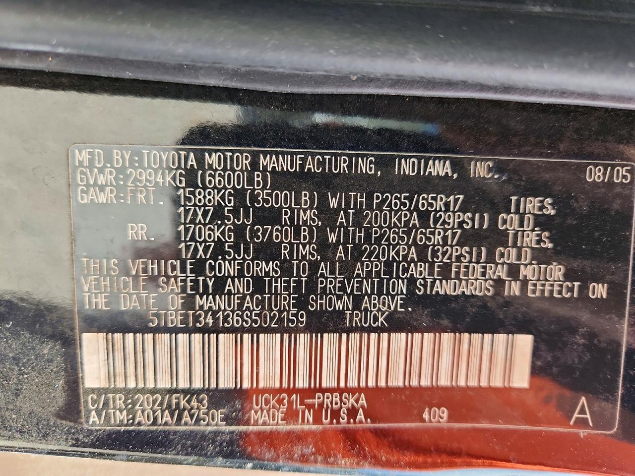 2006 Toyota Tundra Double Cab Sr5 Gray vin: 5TBET34136S502159