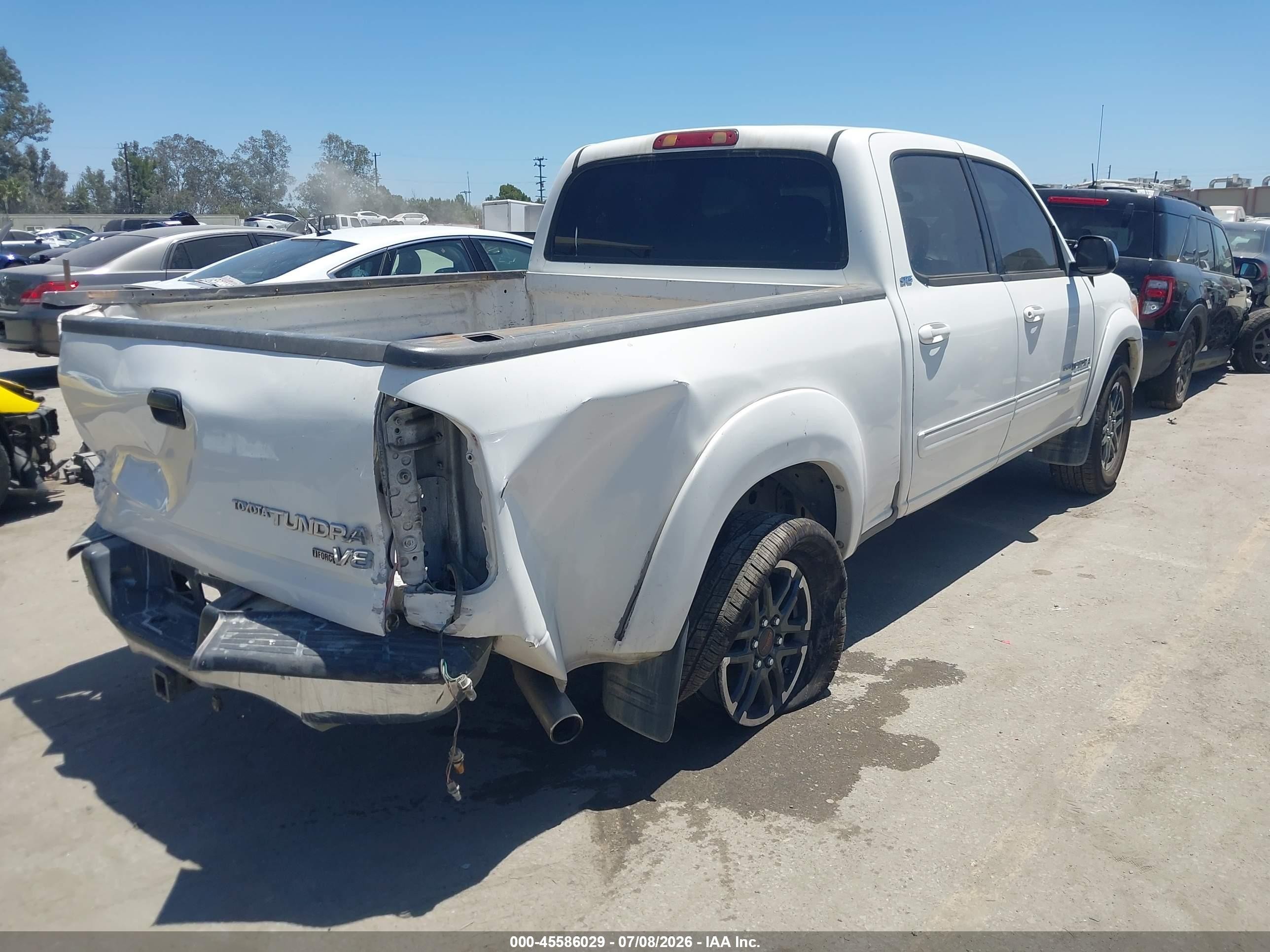2006 Toyota Tundra Sr5 V8 White vin: 5TBET34136S528504