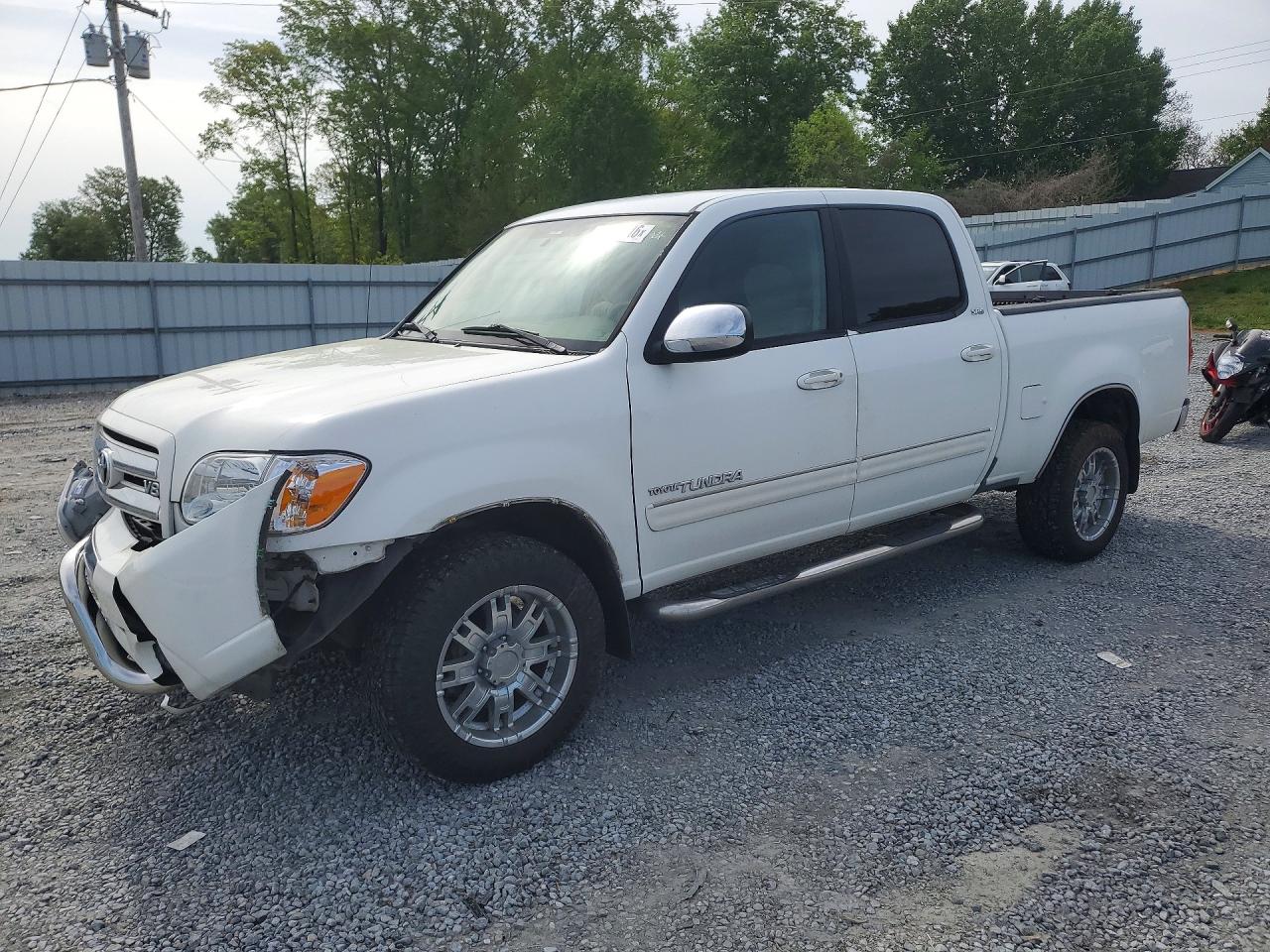 2006 Toyota Tundra Sr5 White vin: 5TBET34136S537736