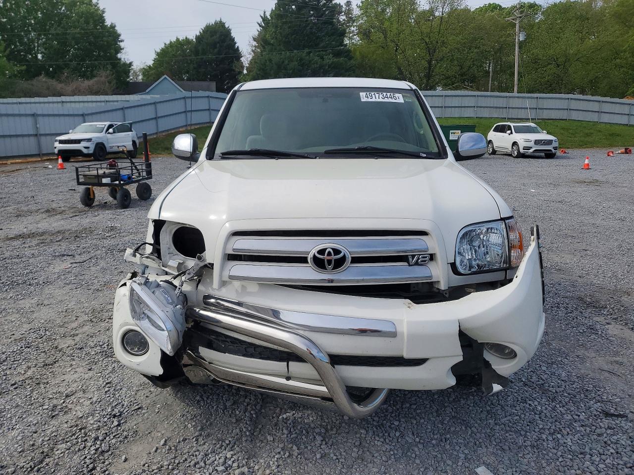 2006 Toyota Tundra Sr5 White vin: 5TBET34136S537736