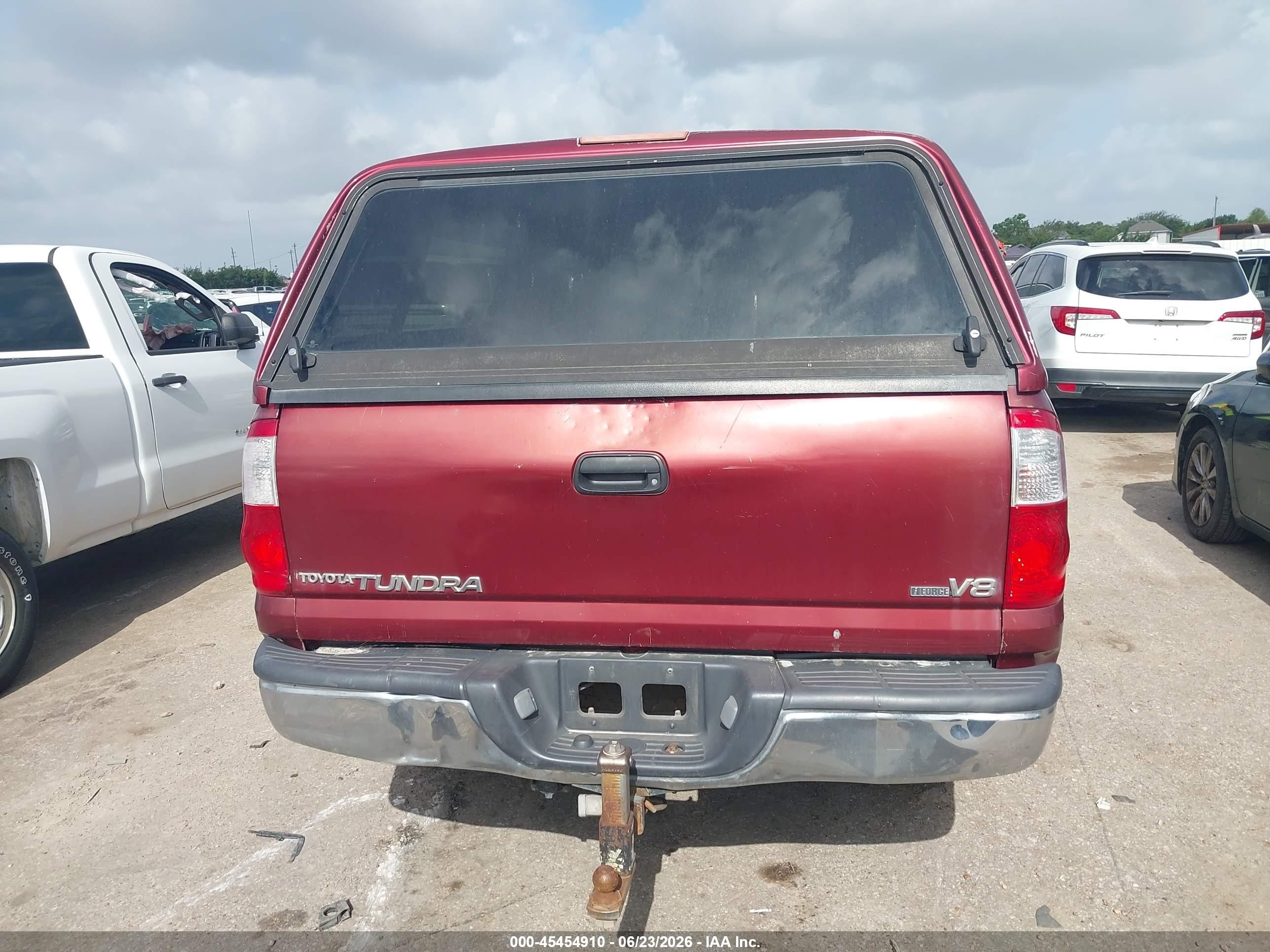 2005 Toyota Tundra Sr5 V8 Maroon vin: 5TBET34155S481216