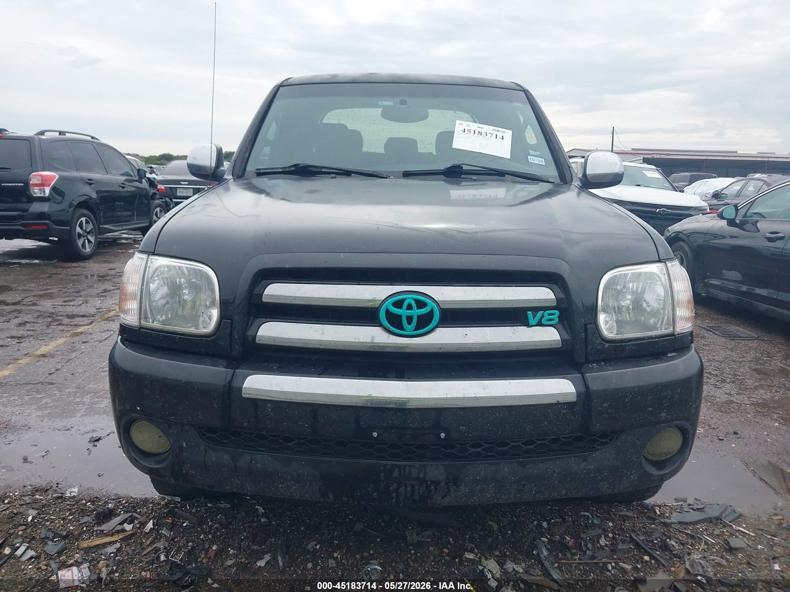 2006 Toyota Tundra Sr5 V8 Black vin: 5TBET34156S505645