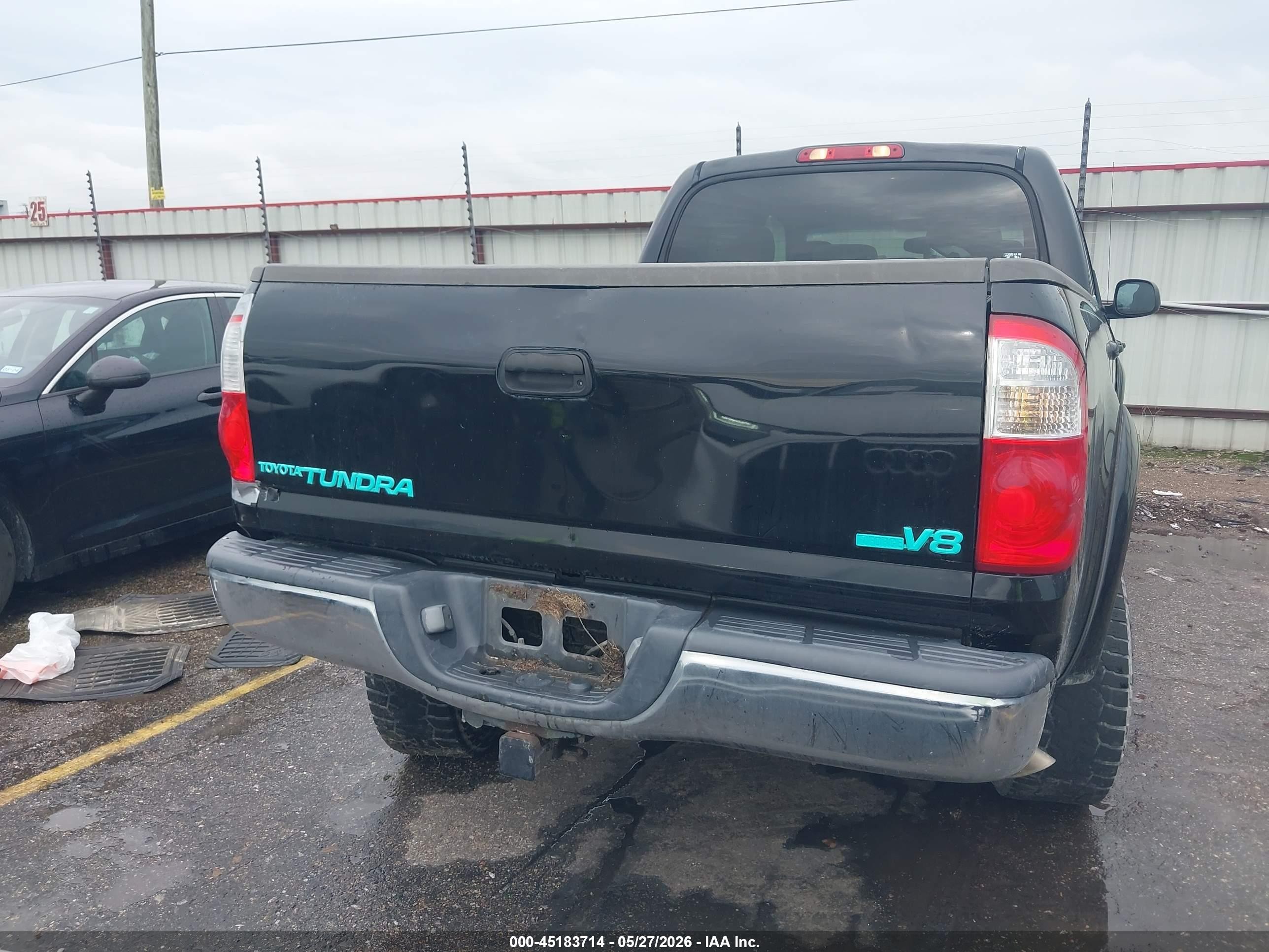 2006 Toyota Tundra Sr5 V8 Black vin: 5TBET34156S505645