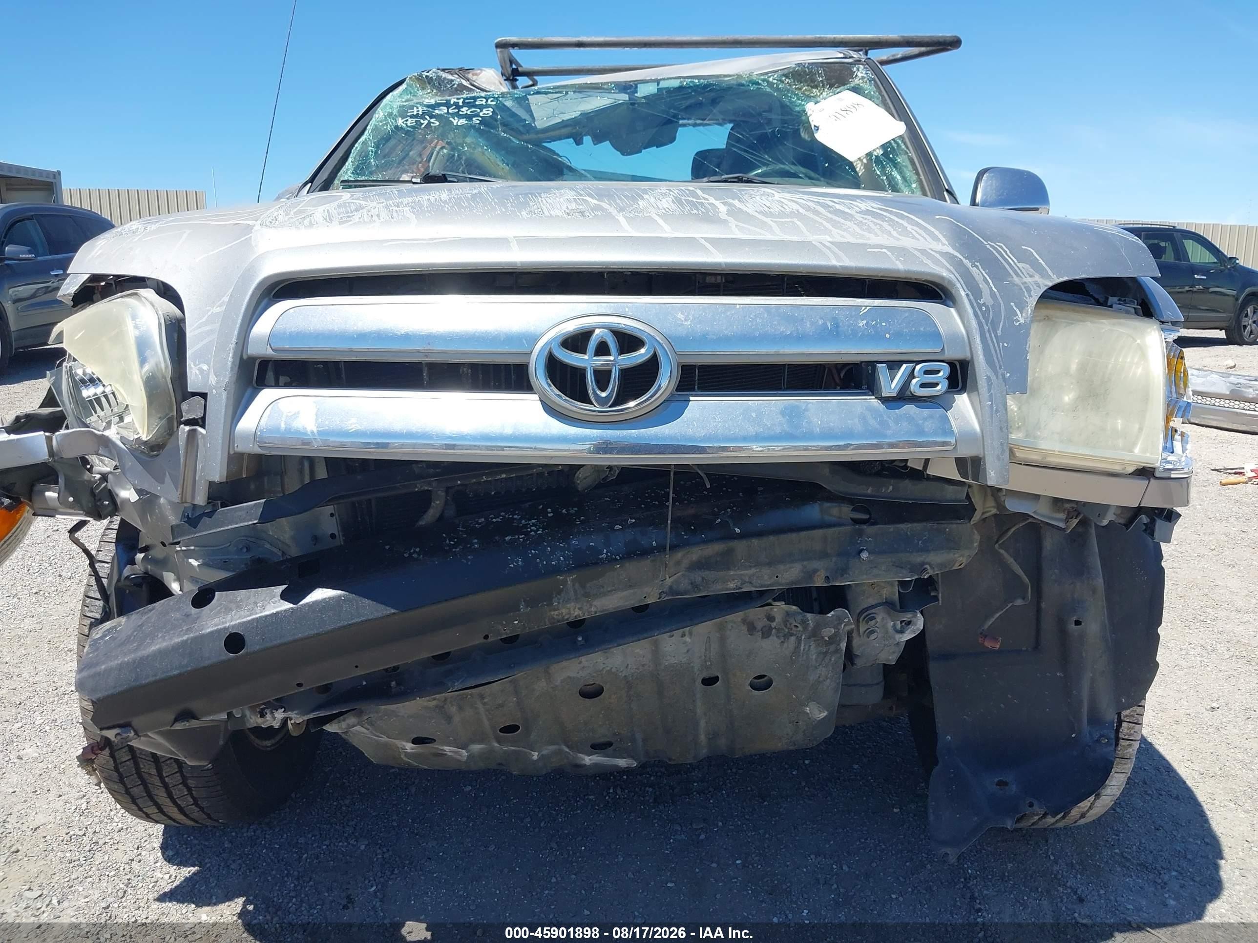 2006 Toyota Tundra Sr5 V8 Silver vin: 5TBET34166S506576