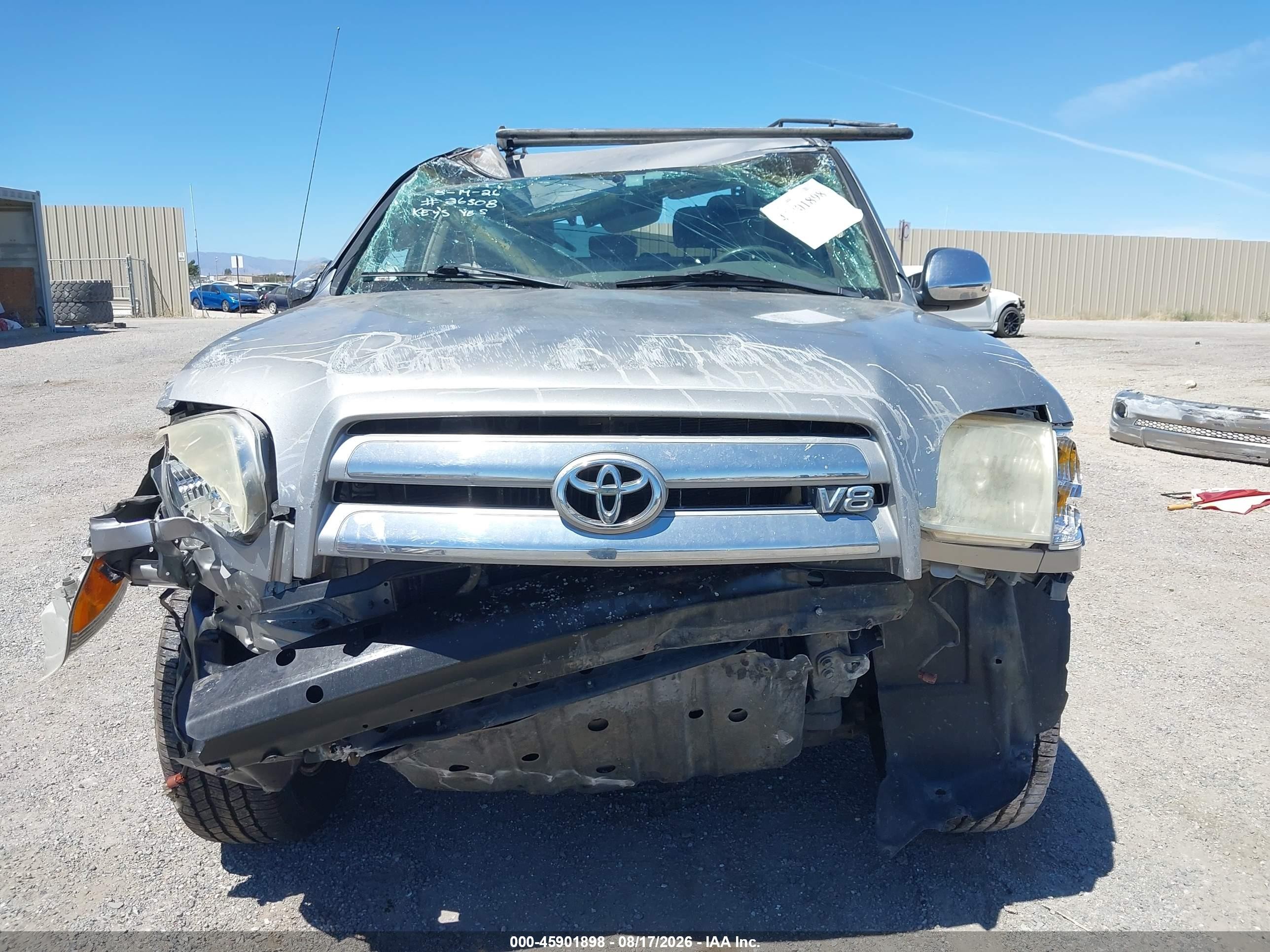 2006 Toyota Tundra Sr5 V8 Silver vin: 5TBET34166S506576