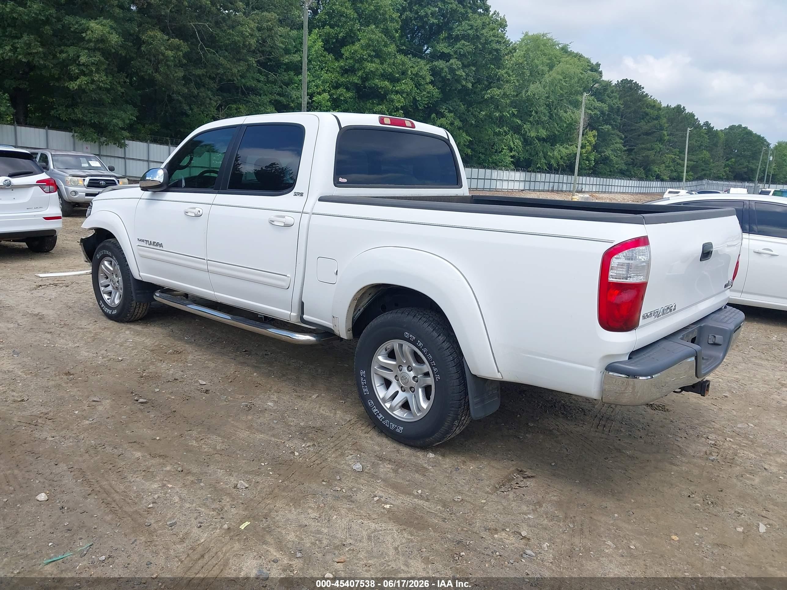 2006 Toyota Tundra Sr5 V8 White vin: 5TBET34166S514645