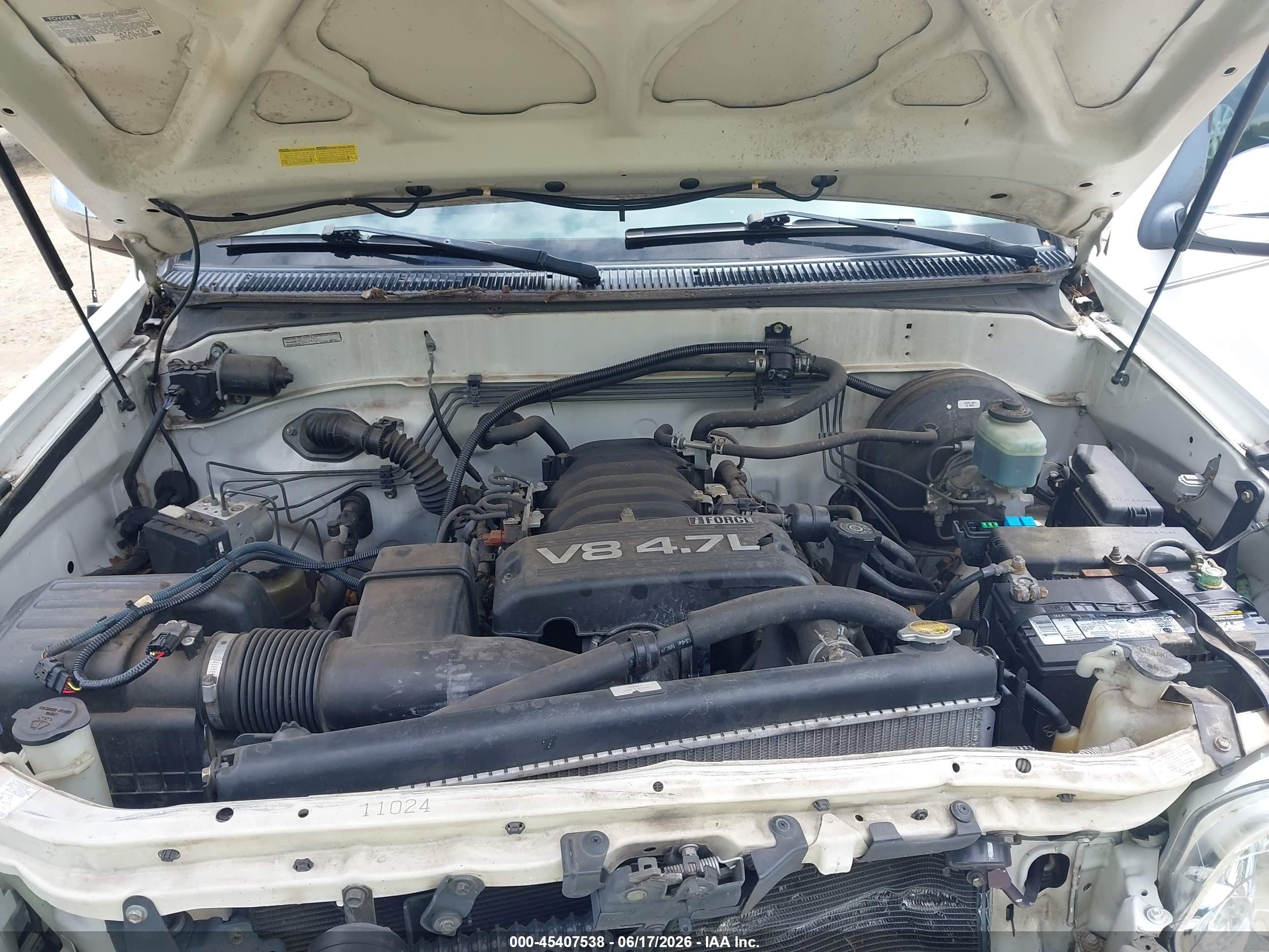 2006 Toyota Tundra Sr5 V8 White vin: 5TBET34166S514645