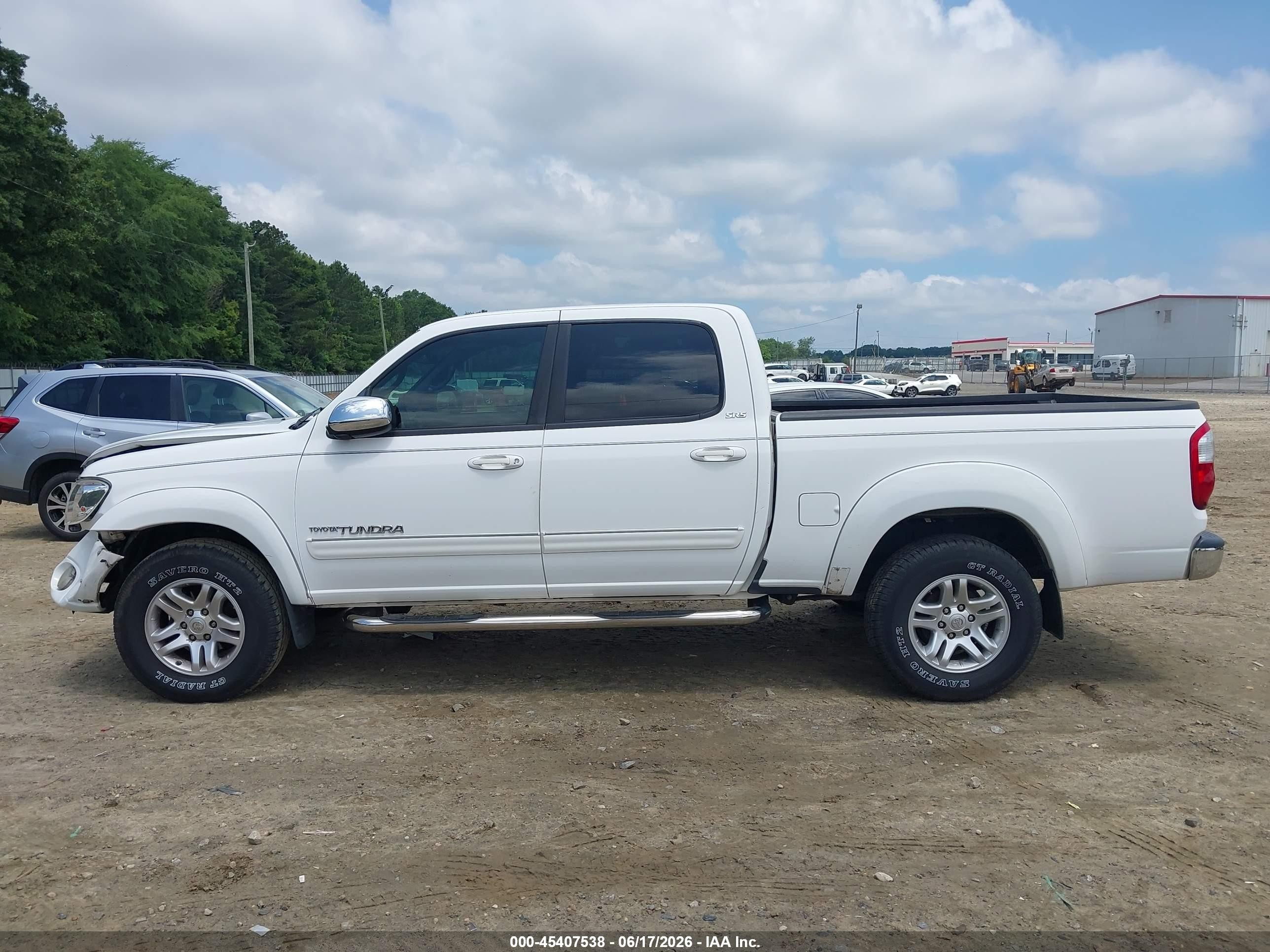2006 Toyota Tundra Sr5 V8 White vin: 5TBET34166S514645