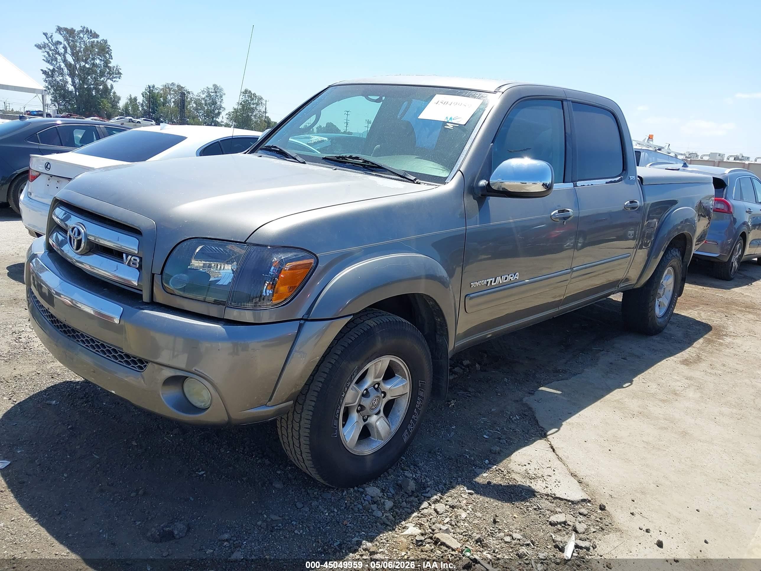2006 Toyota Tundra Sr5 V8 Серый vin: 5TBET34166S524172