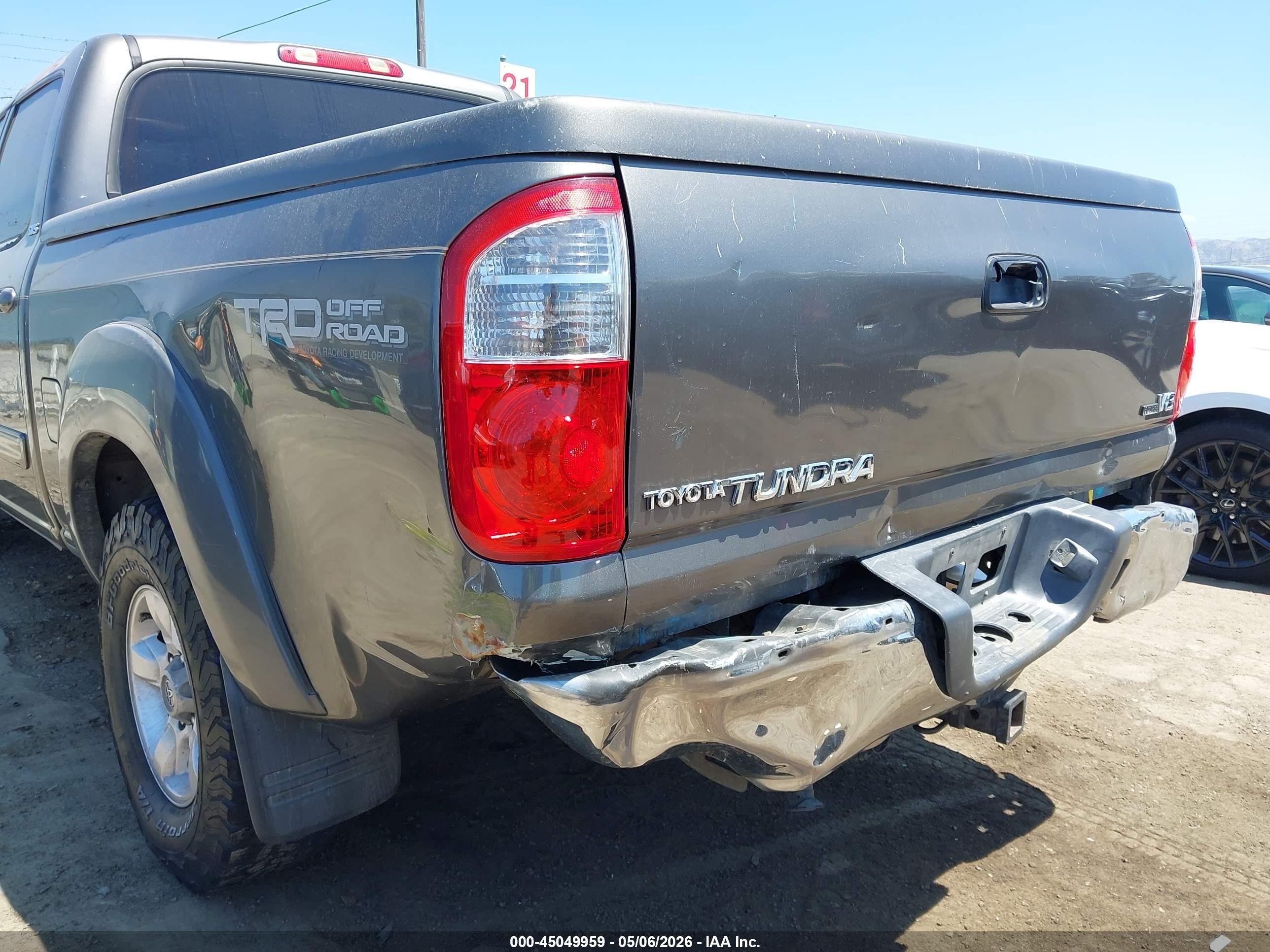 2006 Toyota Tundra Sr5 V8 Серый vin: 5TBET34166S524172