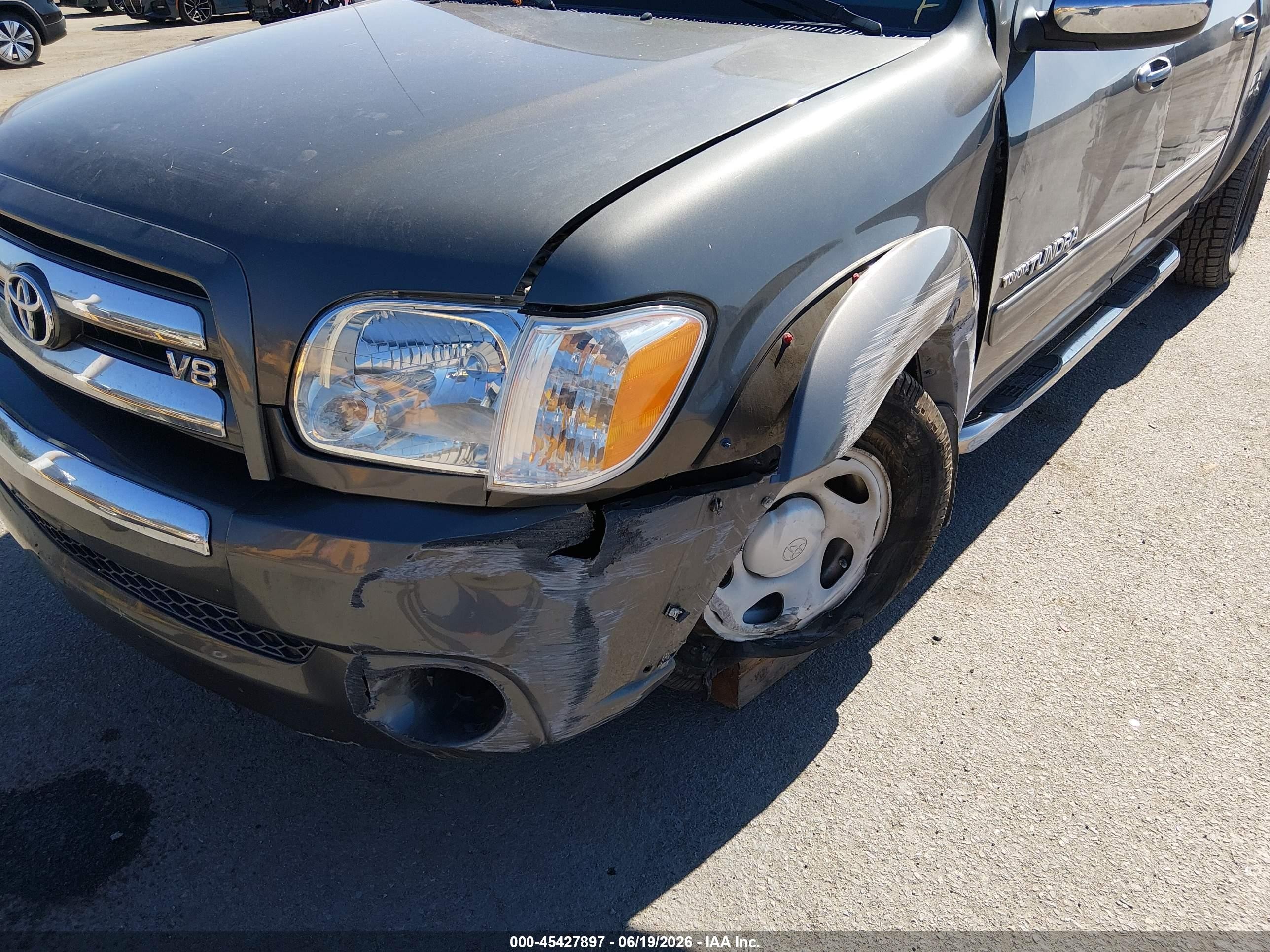 2006 Toyota Tundra Sr5 V8 Gray vin: 5TBET34166S547838