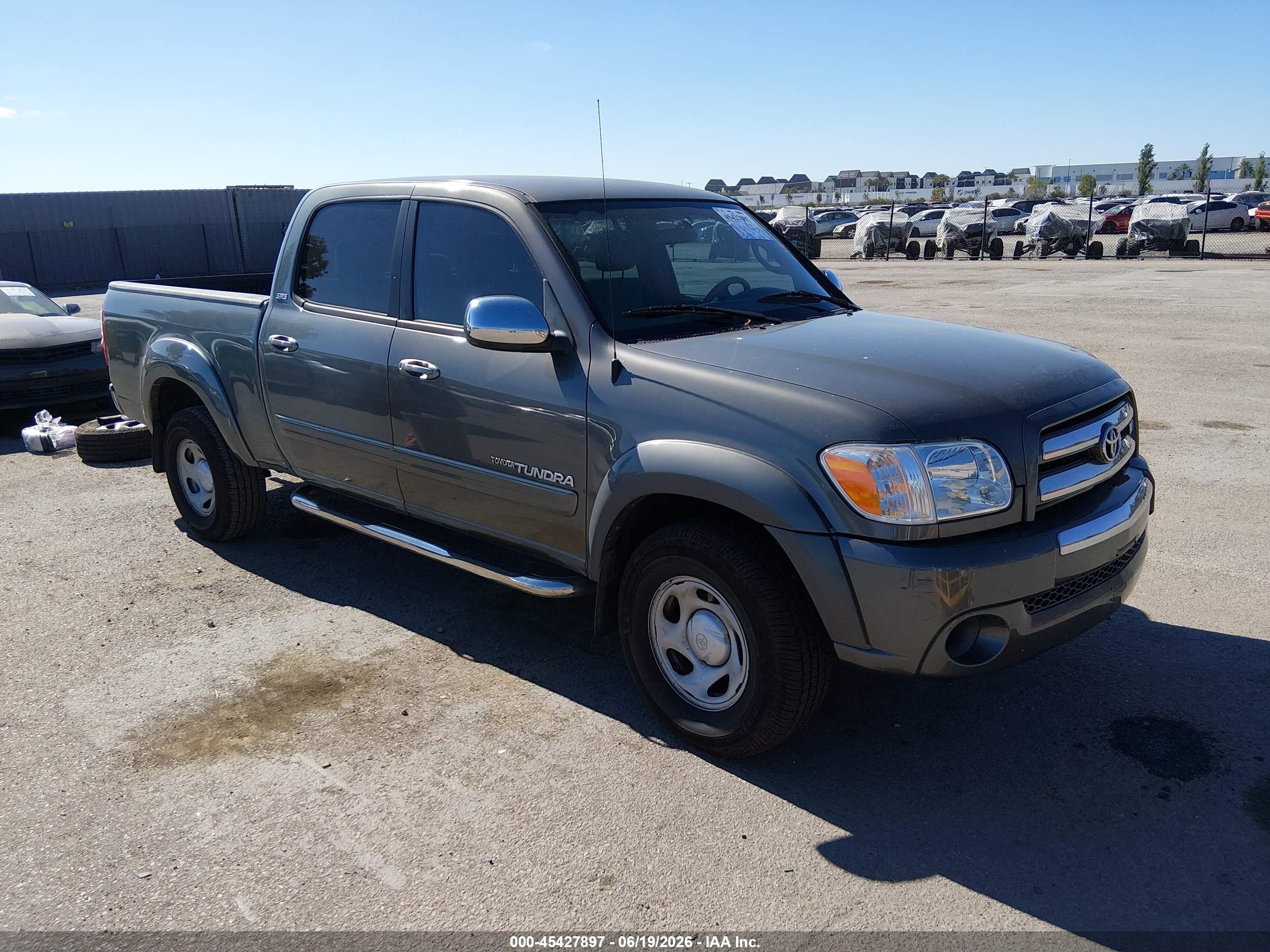 2006 Toyota Tundra Sr5 V8 Gray vin: 5TBET34166S547838