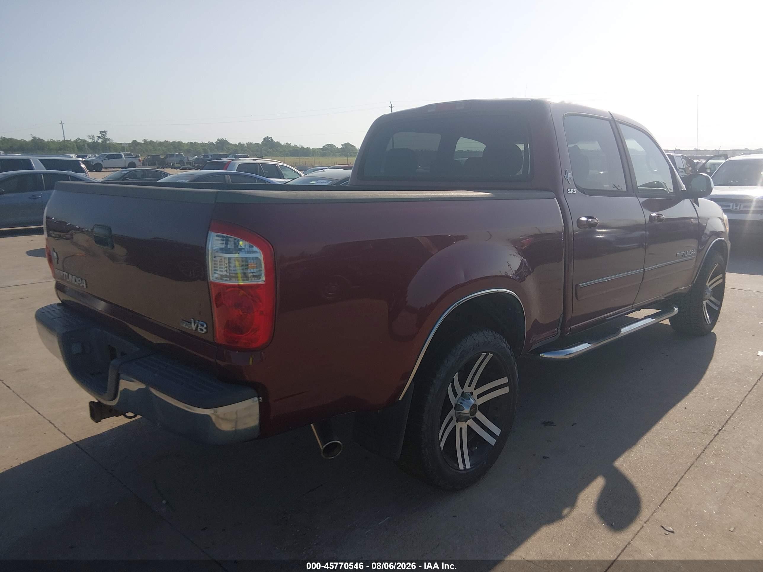 2006 Toyota Tundra Sr5 V8 Maroon vin: 5TBET34166S560458
