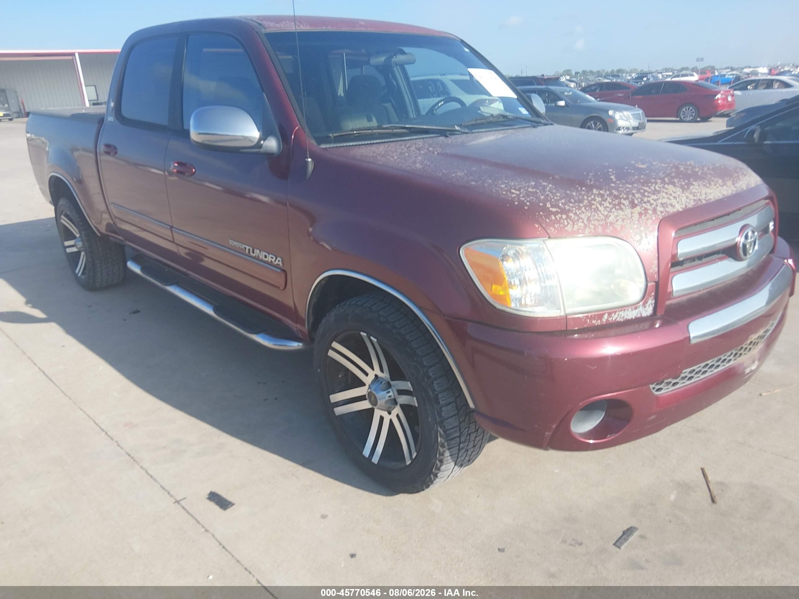 2006 Toyota Tundra Sr5 V8 Maroon vin: 5TBET34166S560458