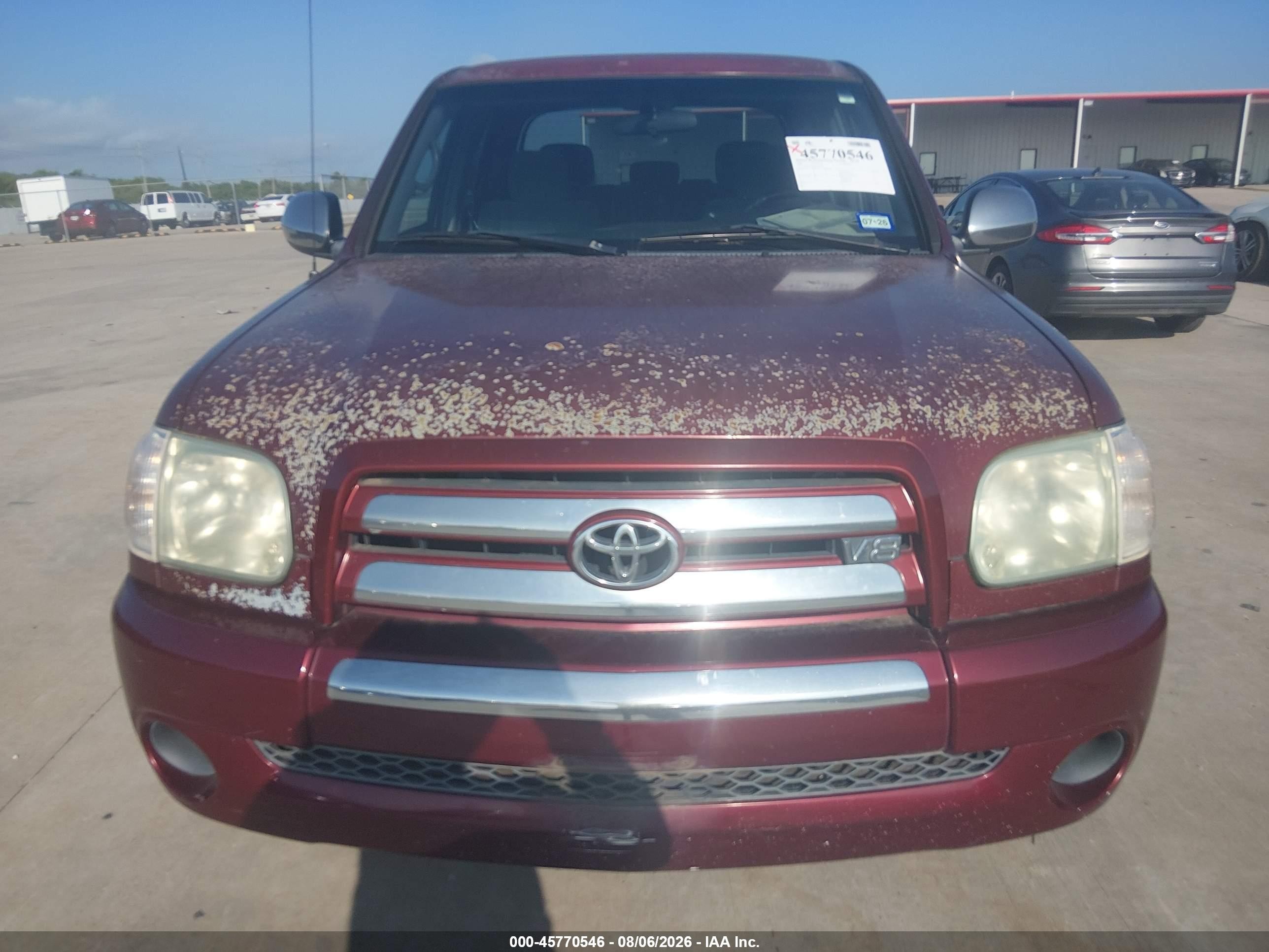 2006 Toyota Tundra Sr5 V8 Maroon vin: 5TBET34166S560458