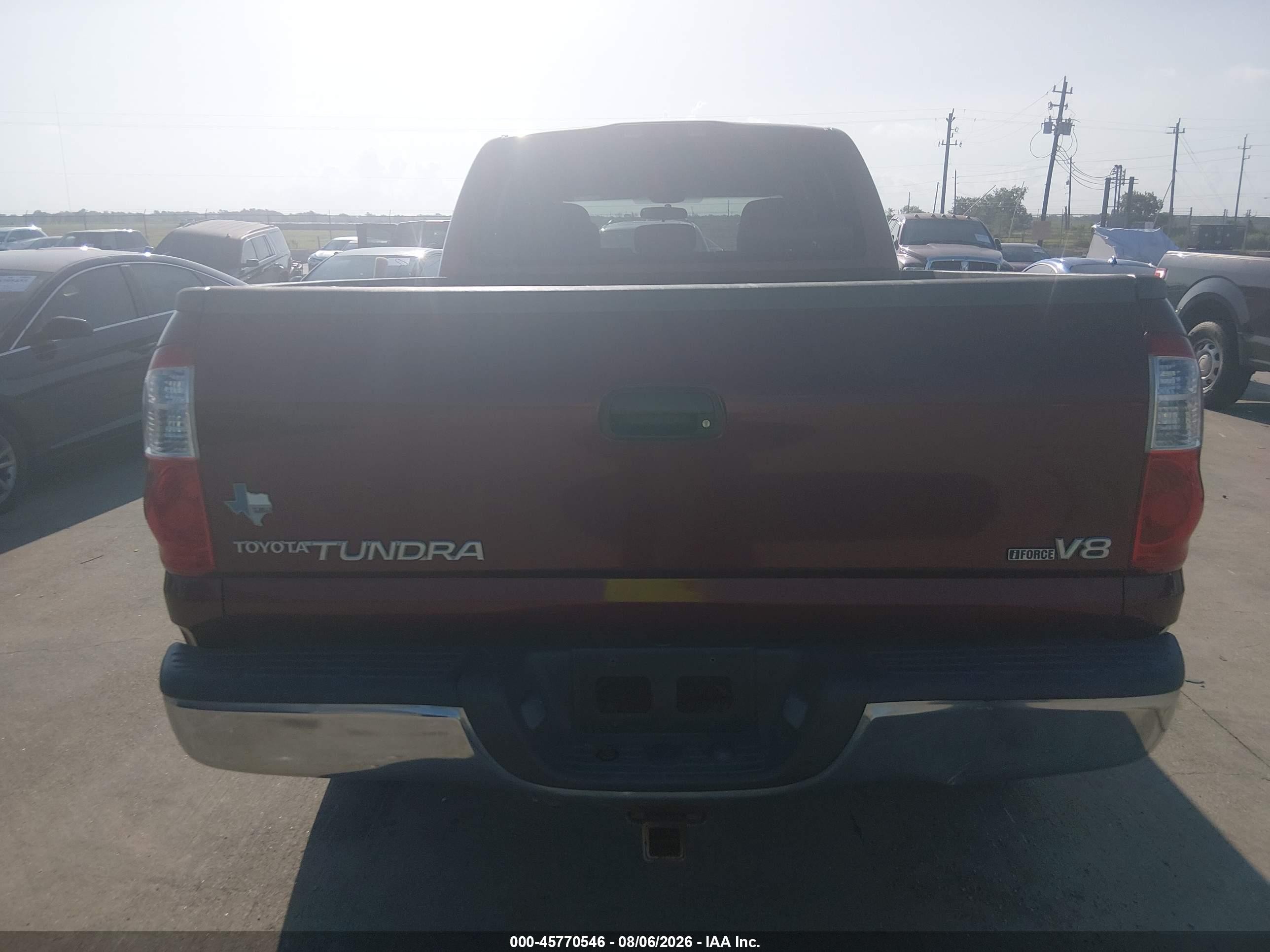 2006 Toyota Tundra Sr5 V8 Maroon vin: 5TBET34166S560458