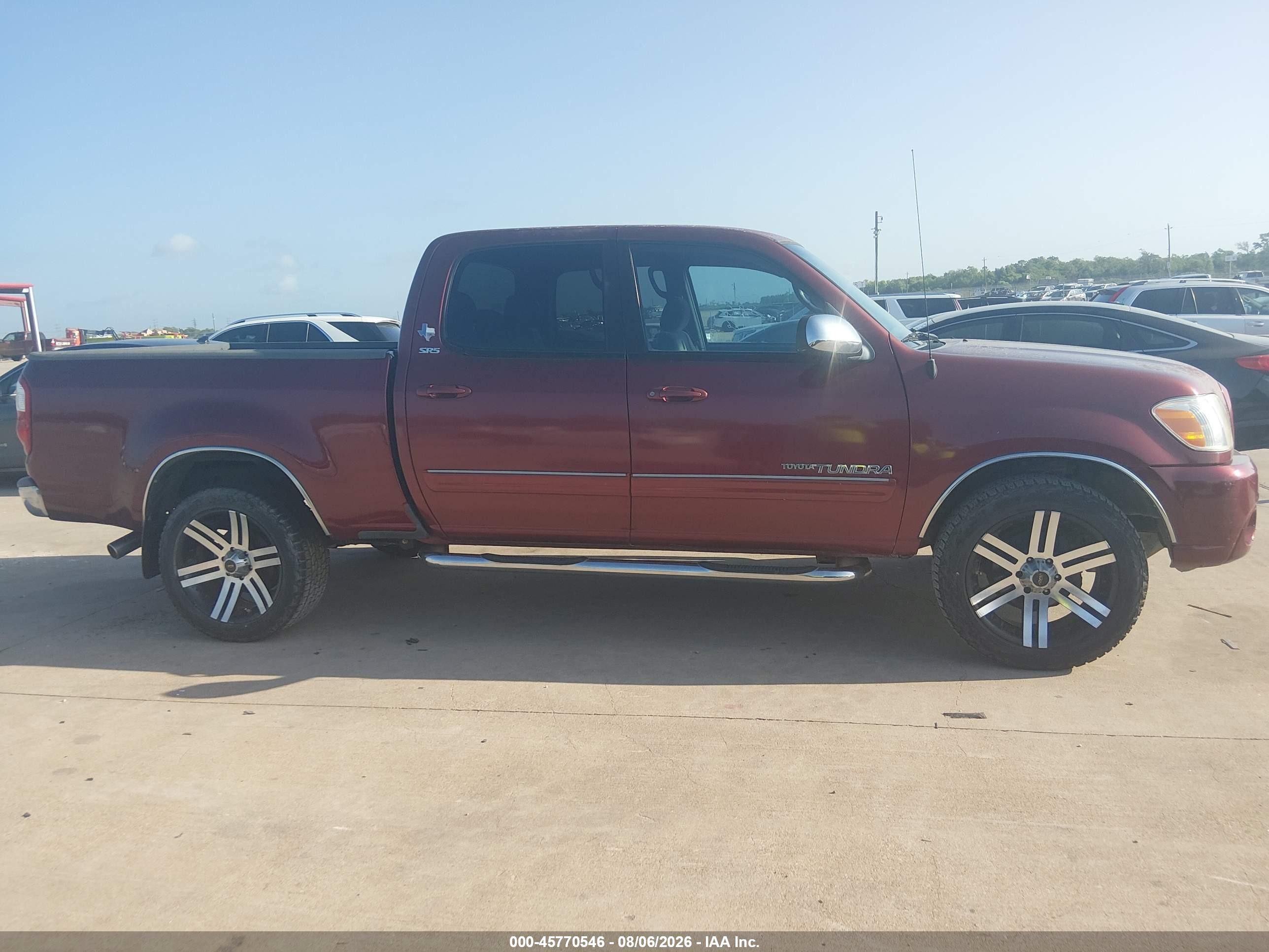 2006 Toyota Tundra Sr5 V8 Maroon vin: 5TBET34166S560458
