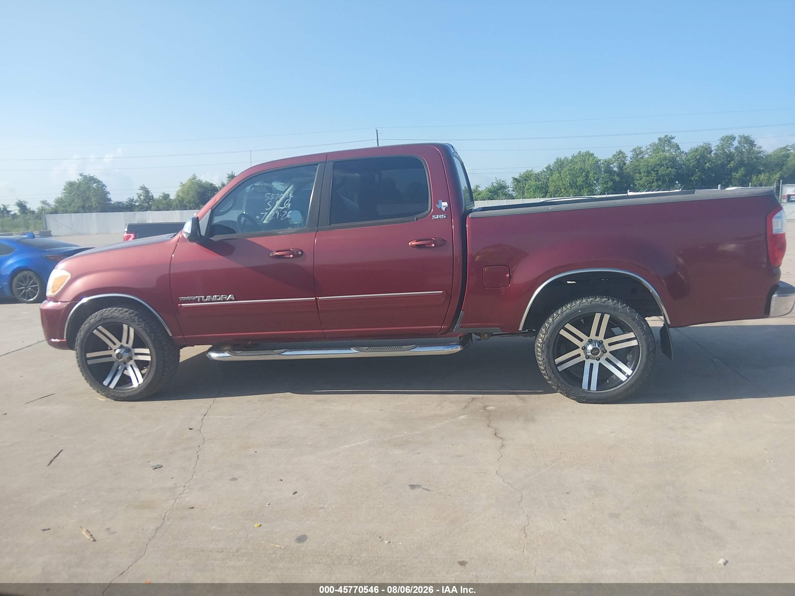 2006 Toyota Tundra Sr5 V8 Maroon vin: 5TBET34166S560458