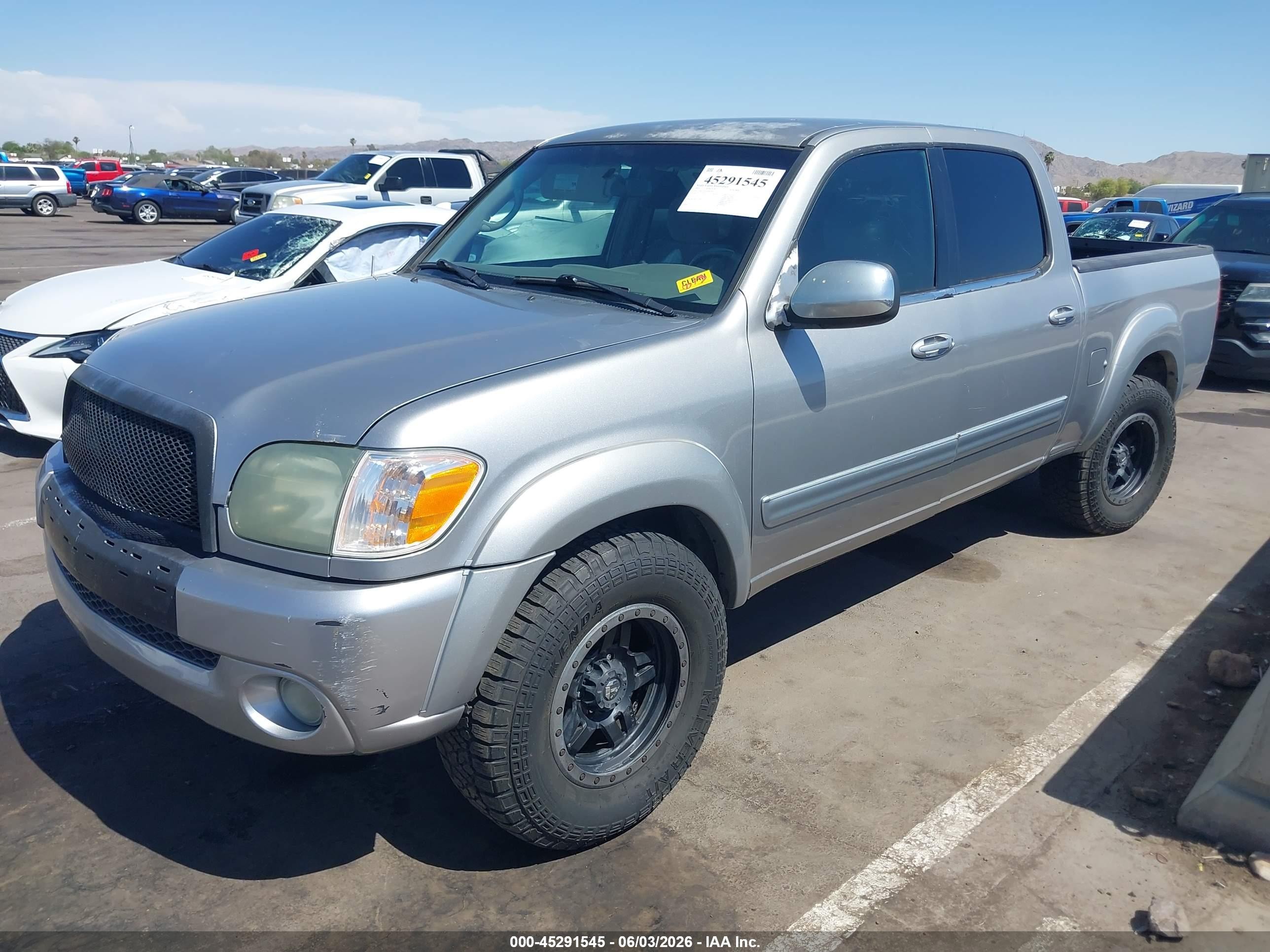 2005 Toyota Tundra Sr5 V8 Gray vin: 5TBET34185S482909