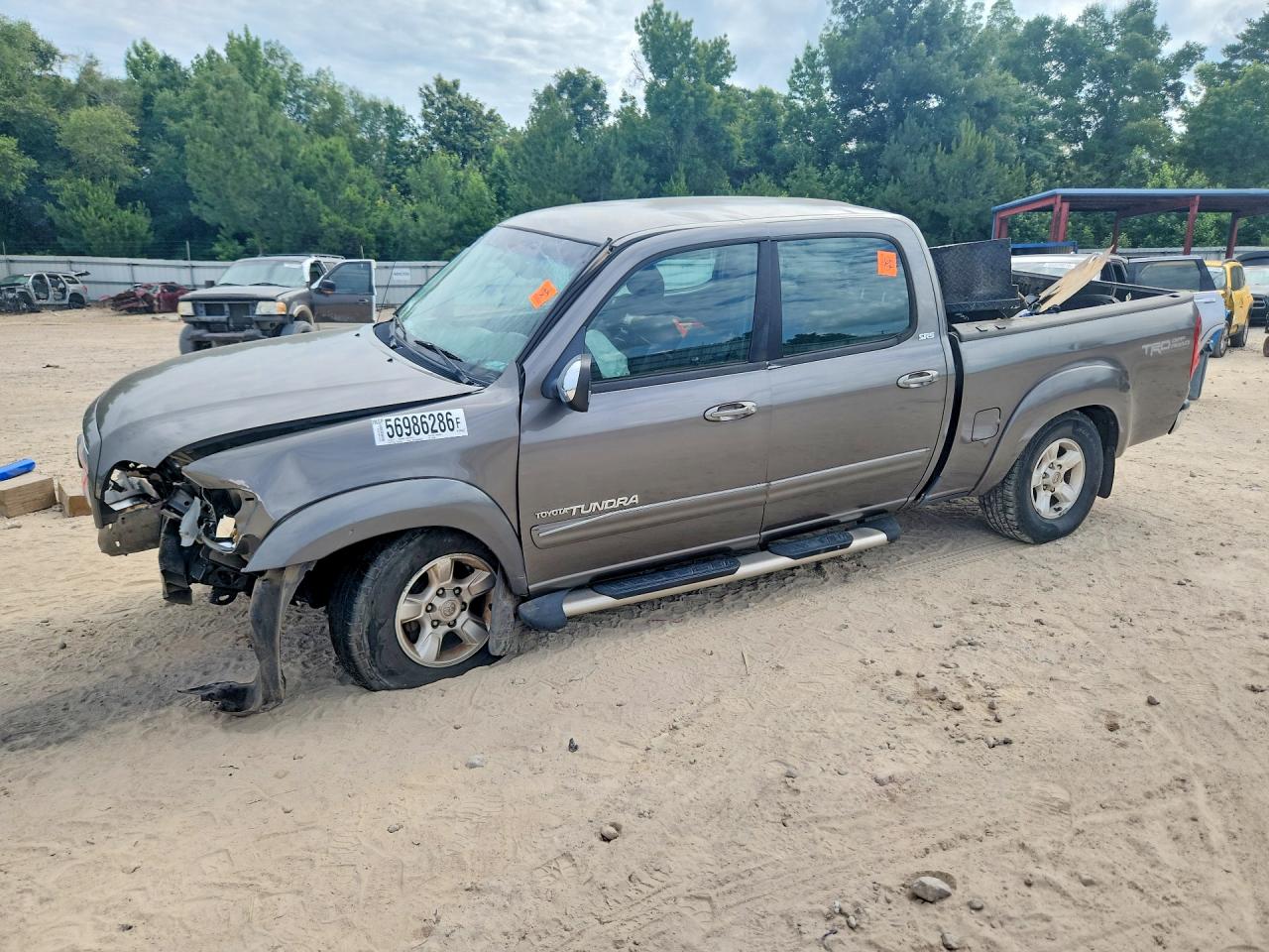 2005 Toyota Tundra Double Cab Sr5 Gray vin: 5TBET34185S491402